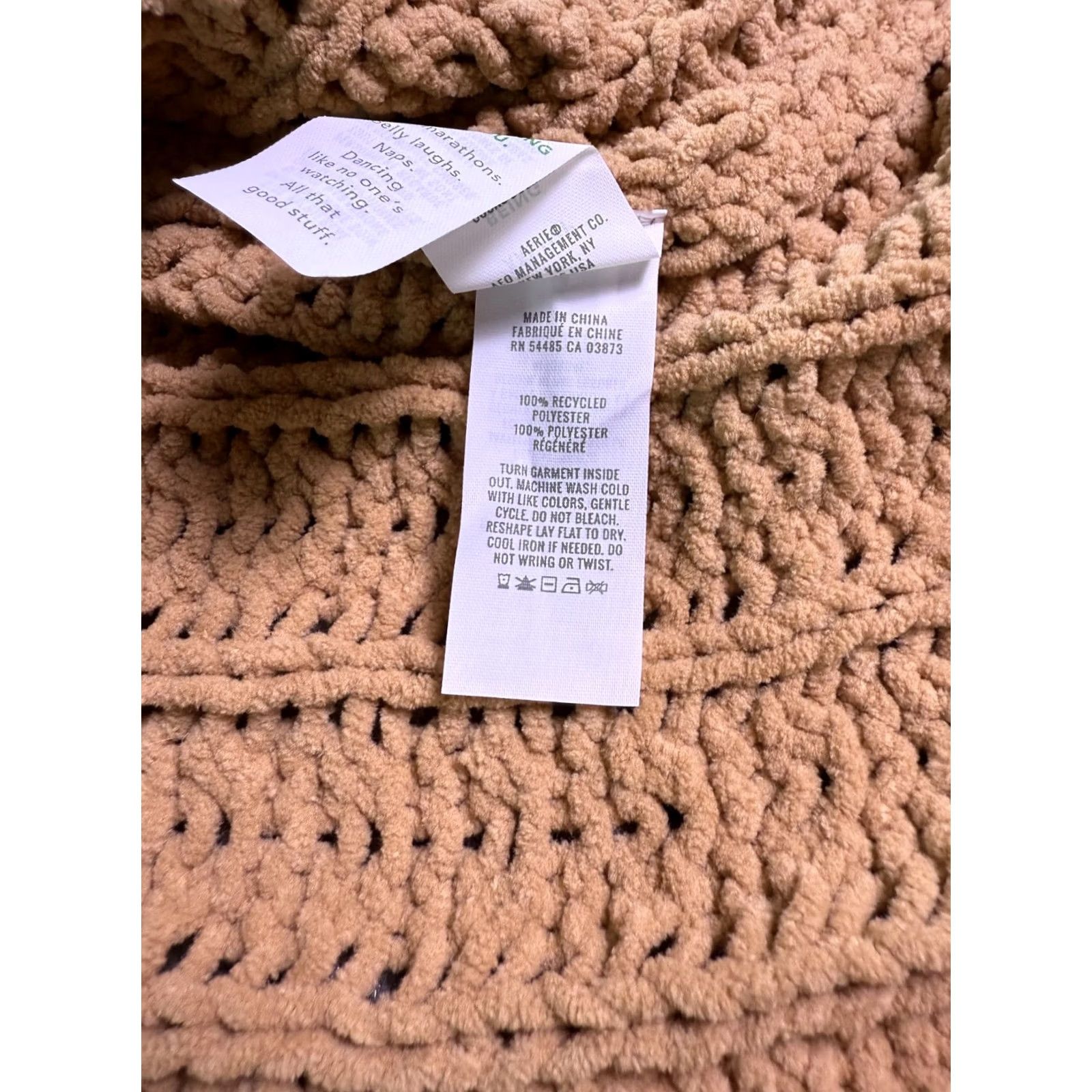 Vintage Aerie Sweater Womens Small Brown 1/4 Zip Cable Knit Pullover Heavyweight E228 Size XS / US 0-2 / IT 36-38 - 5 Thumbnail