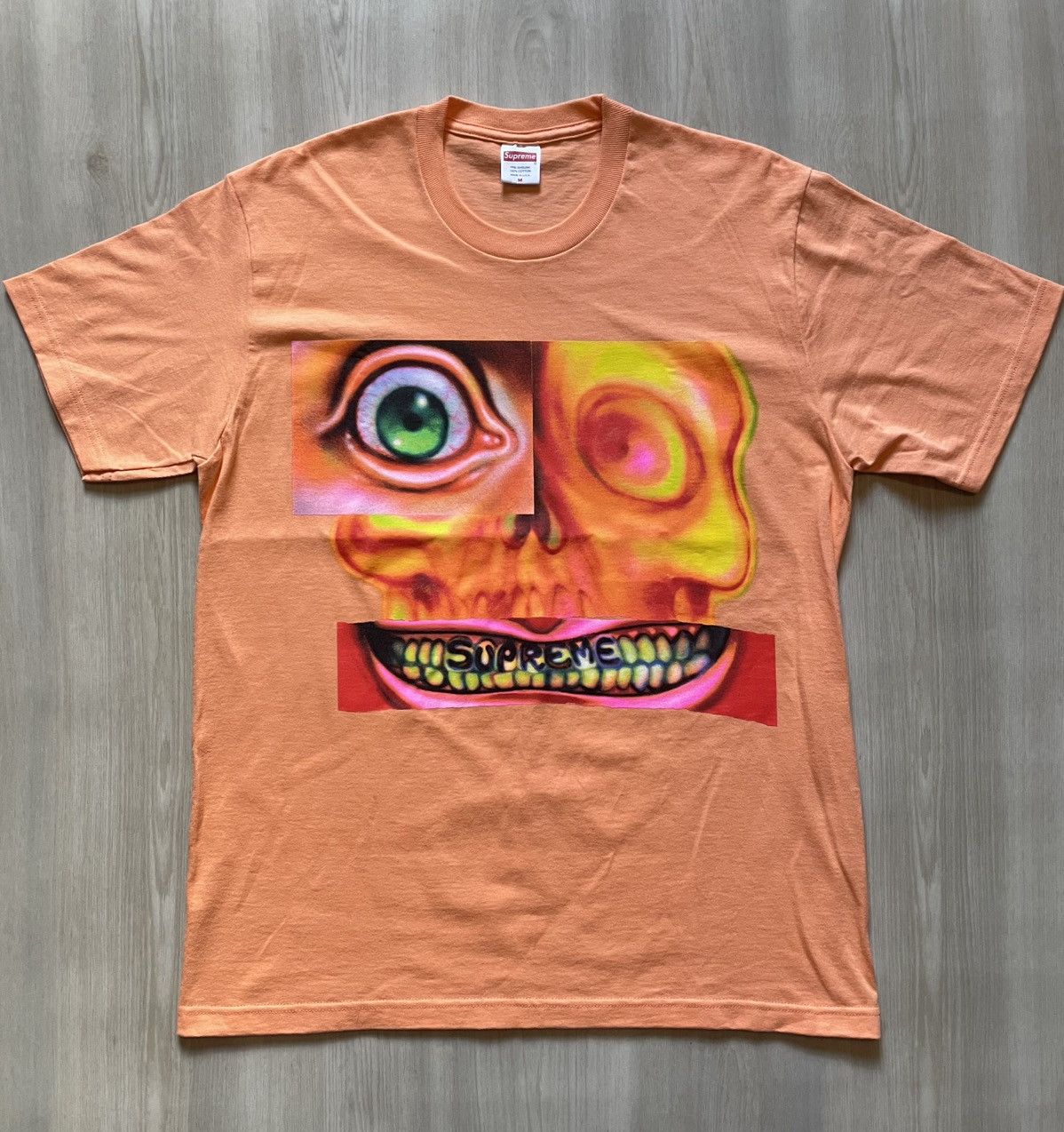 Supreme Supreme 21AW Face Print T Shirt Tops Short Sleeve Peach M Size US M / EU 48-50 / 2 - 1 Thumbnail