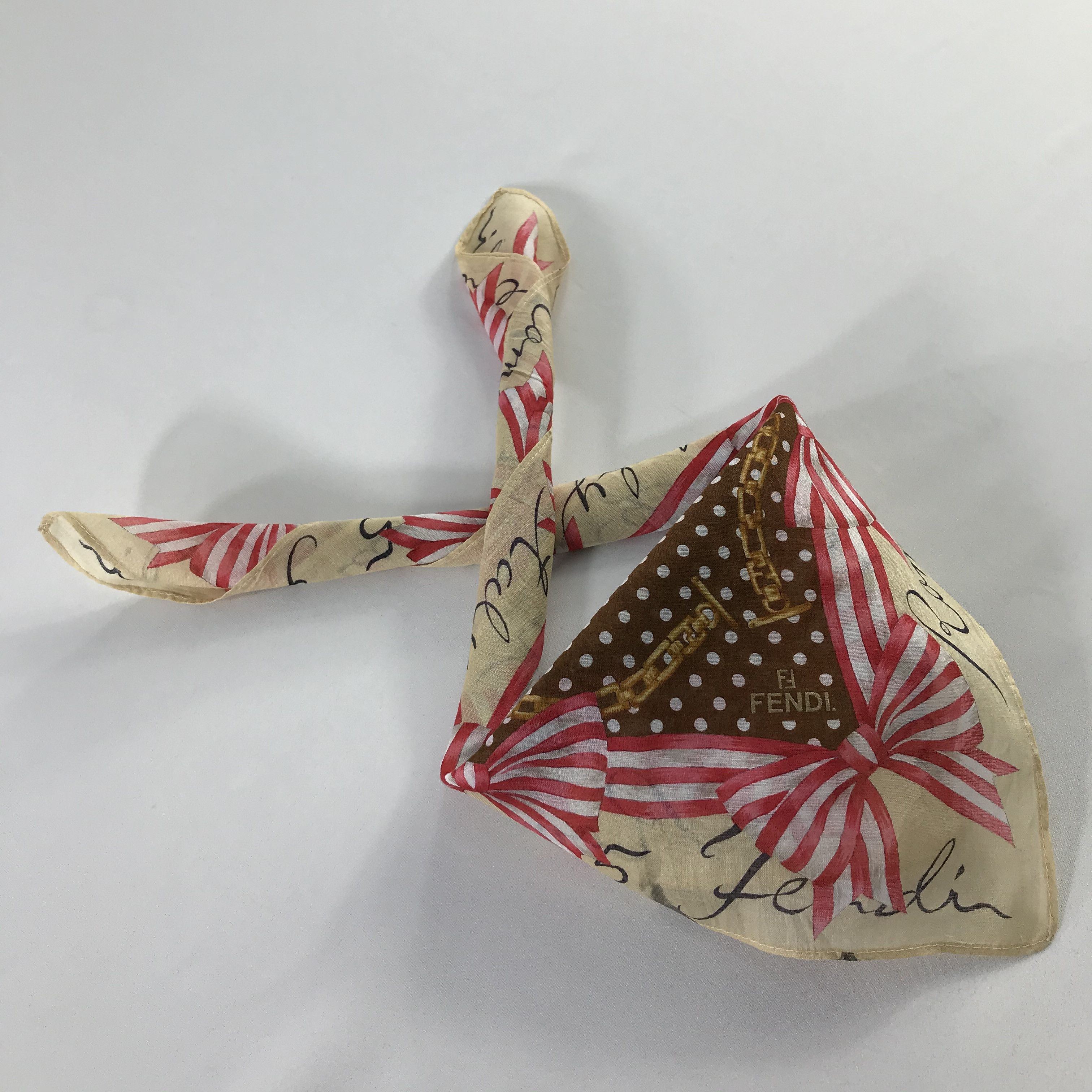Vintage Vintage Fendi Bandana / Handkerchief / Neckerchief - S725 Size ONE SIZE - 4 Thumbnail