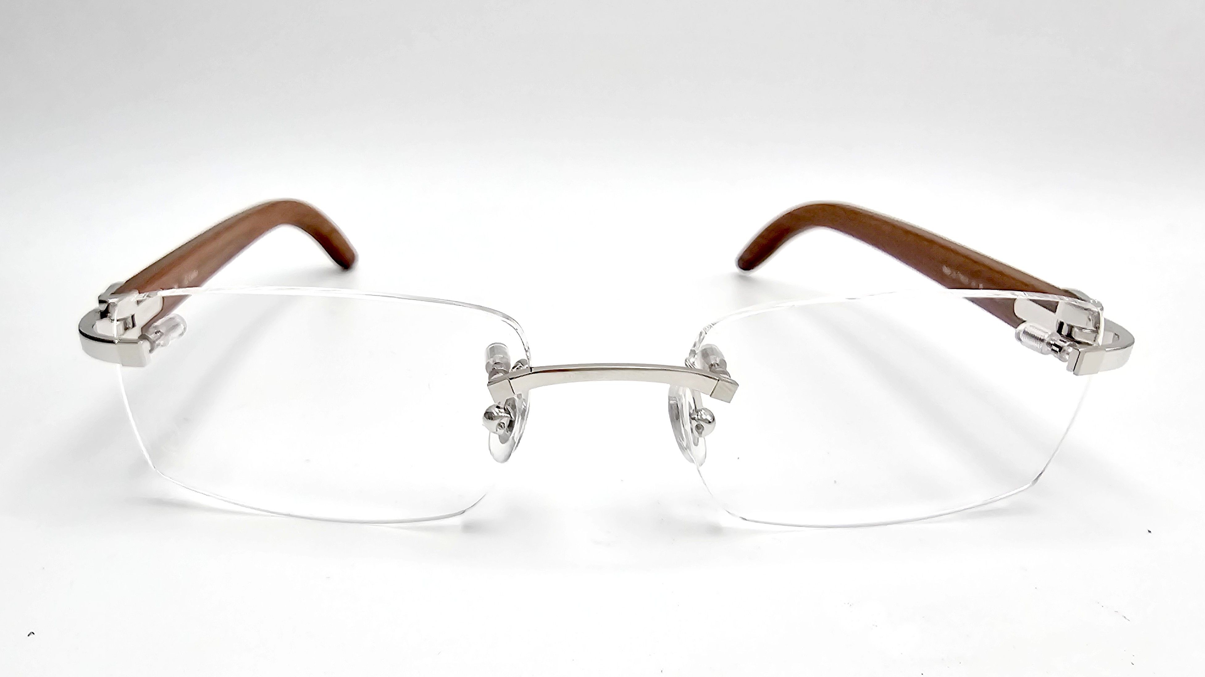 Cartier NEW! Cartier Ibiza Wood Silver Glasses CT00520 Size ONE SIZE - 8 Thumbnail