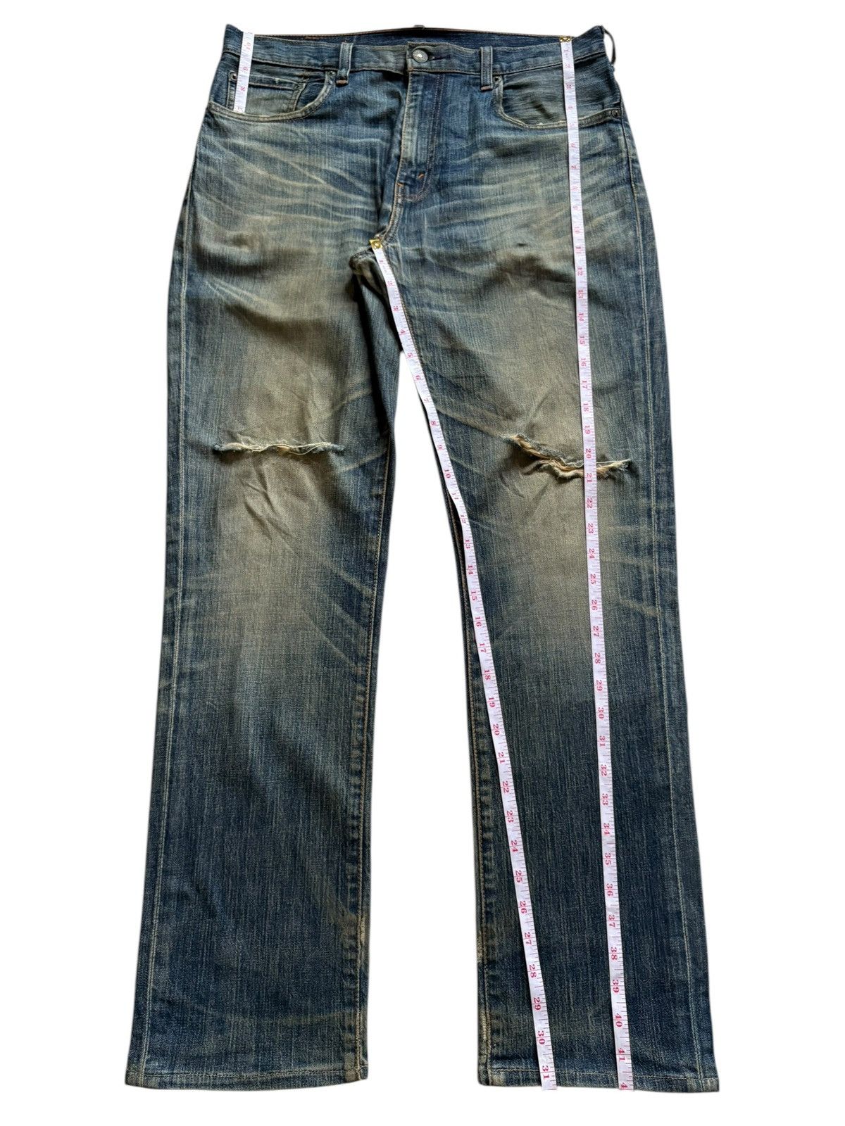 Levi's Vintage 90s Levis 505 Mud Wash Distressed Loose Jeans Size US 34 / EU 50 - 13 Thumbnail