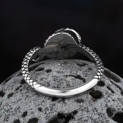 VIBE Snake Ring With Stone Size 7 8 9 10 11 Size ONE SIZE - 4 Thumbnail