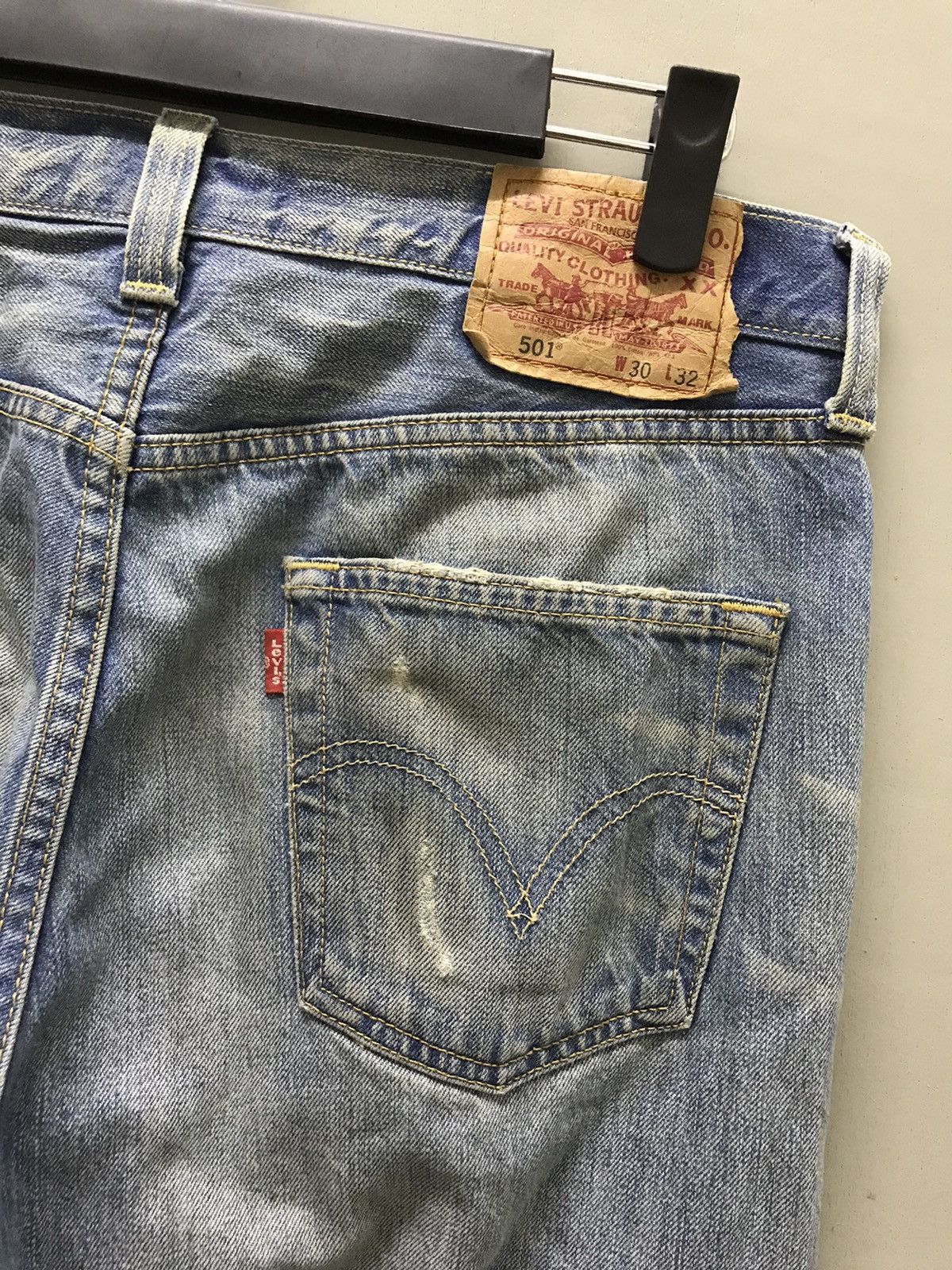 Levi's × Levi's Vintage Clothing × Vintage Vintage Levis 501 Distressed Patched Denim Pants Size US 32 / EU 48 - 11 Thumbnail