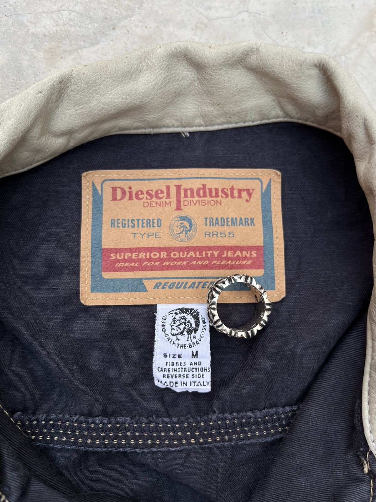 Diesel × Vintage RARE DIESEL INDUSTRY DENVER WORKWEAR DENIM JACKET 90s Size US S / EU 44-46 / 1 - 11 Thumbnail