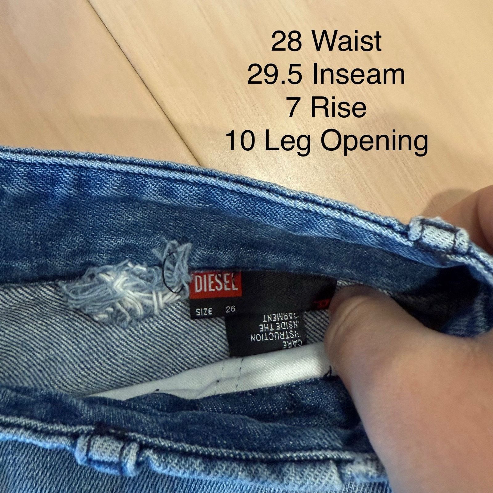 Diesel × Vintage Diesel Flare Jeans Women's 28 Blue Y2K Glam Boho Party Size 28" / US 6 / IT 42 - 5 Thumbnail