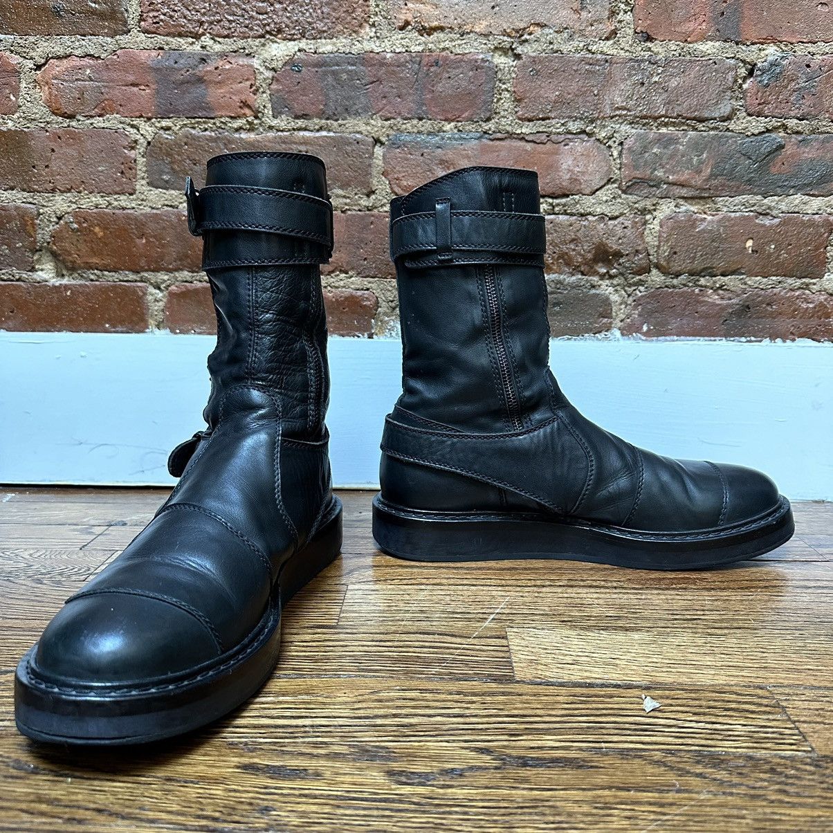 Ann Demeulemeester Ann Demeulemeester Black Leather Space Motorcycle Boots Size US 9.5 / EU 42-43 - 6 Thumbnail