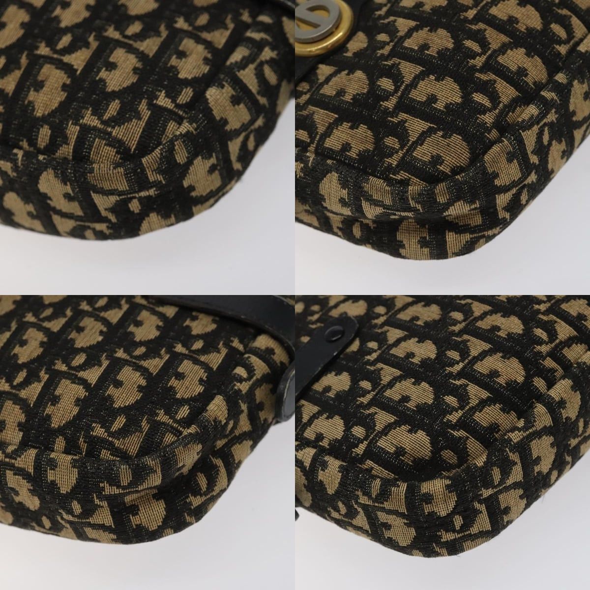 Dior DIOR Trotter Canvas Shoulder Bag Black Gold Size ONE SIZE - 10 Thumbnail