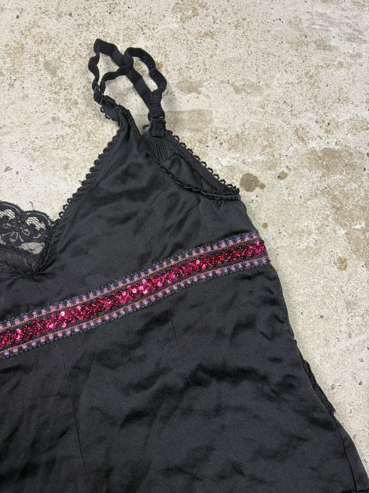 Dolce & Gabbana 2000s Dolce & Gabbana Black Silk Lace Trims Corset Top Size M / US 6-8 / IT 42-44 - 14 Thumbnail
