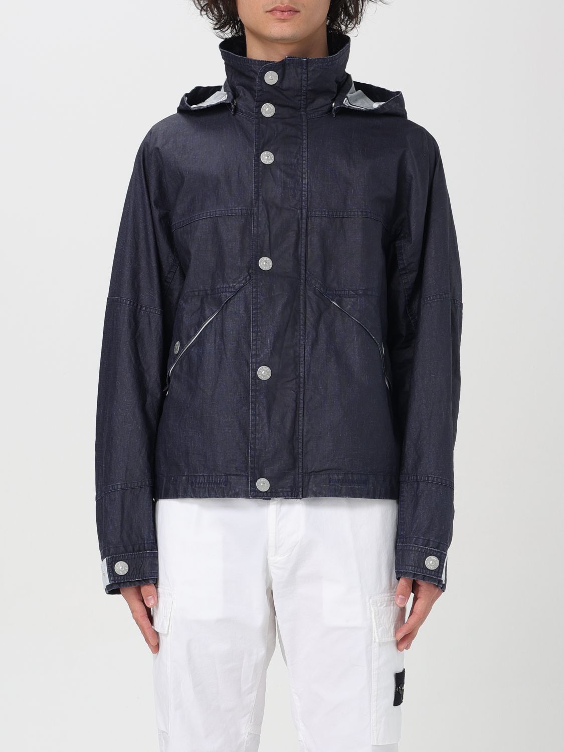 image of Stone Island Jacket Men Blue (Size Medium)