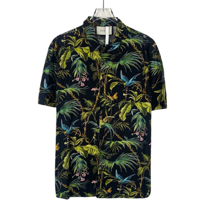 Gucci Gucci Multicolor logo flower and bird print lapel single-br Size US S / EU 44-46 / 1 - 1 Thumbnail