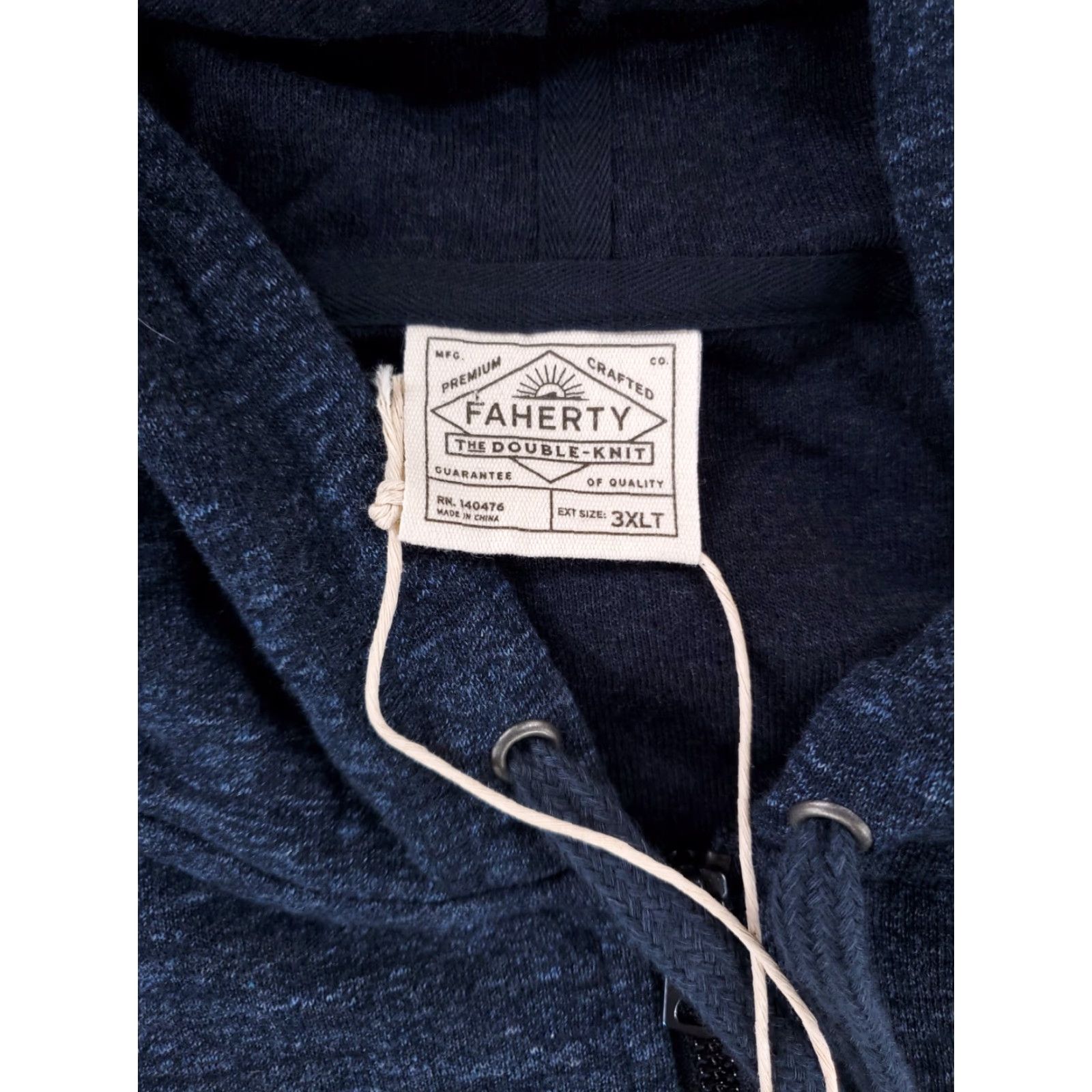Faherty Faherty Full Zip Hoodie Jacket Blue Long Sleeve Mens 3XLT NWT Size US XXL / EU 58 / 5 - 3 Thumbnail