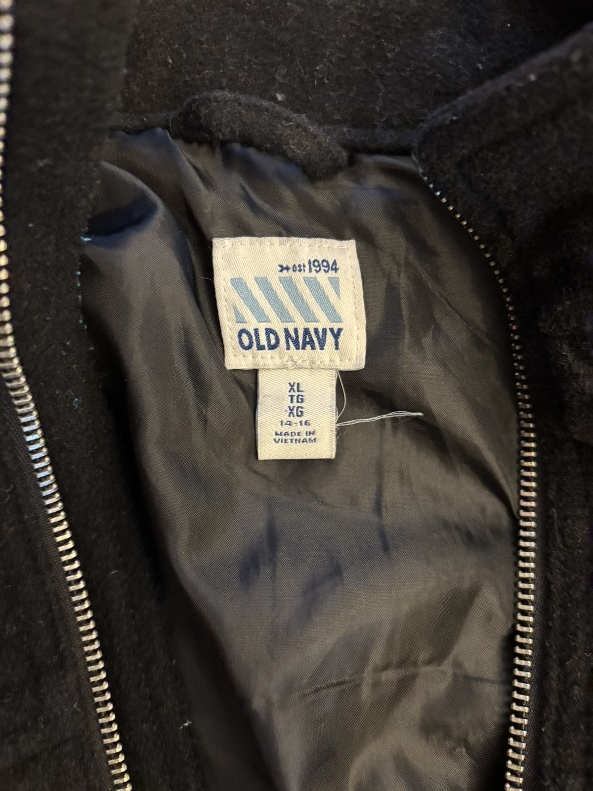 Old Navy Black zip up coat Size XL / US 12-14 / IT 48-50 - 3 Thumbnail