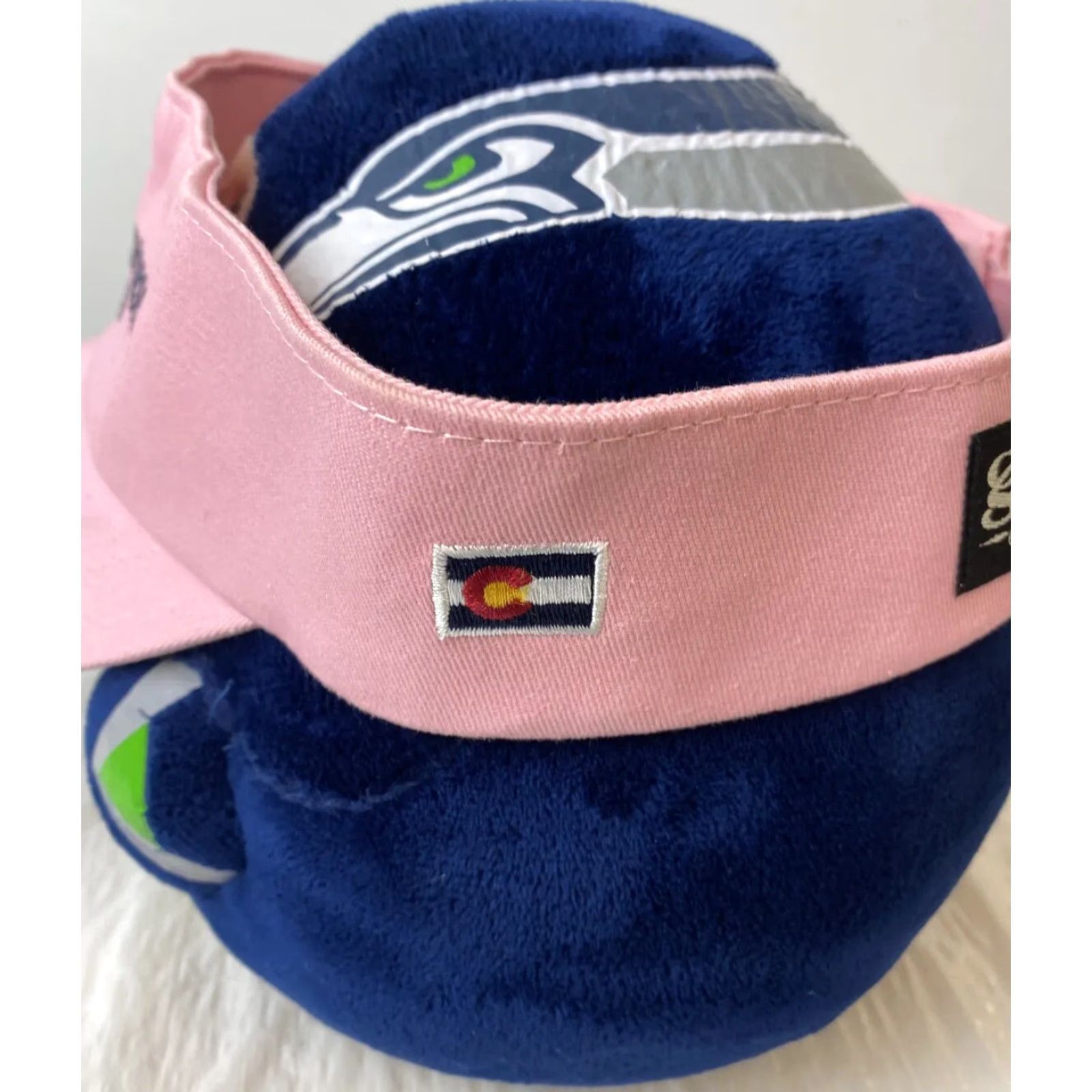 Vintage GEAR FOR SPORTS Sun Visor Hat Golf Tennis Beach Baseball Cap Adjustable Summer Women Pink Canvas Cotton Visor Casual Summer Women Size ONE SIZE - 3 Thumbnail