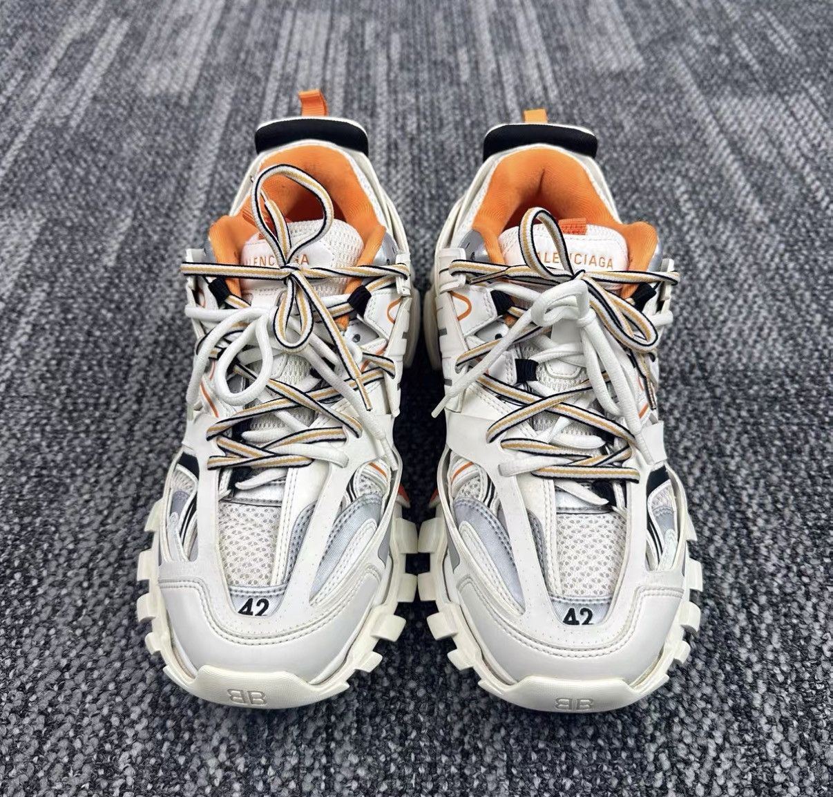 Balenciaga Balenciaga Track White & Orange Sneakers J42 Size US 8.5 / EU 41-42 - 2 Thumbnail
