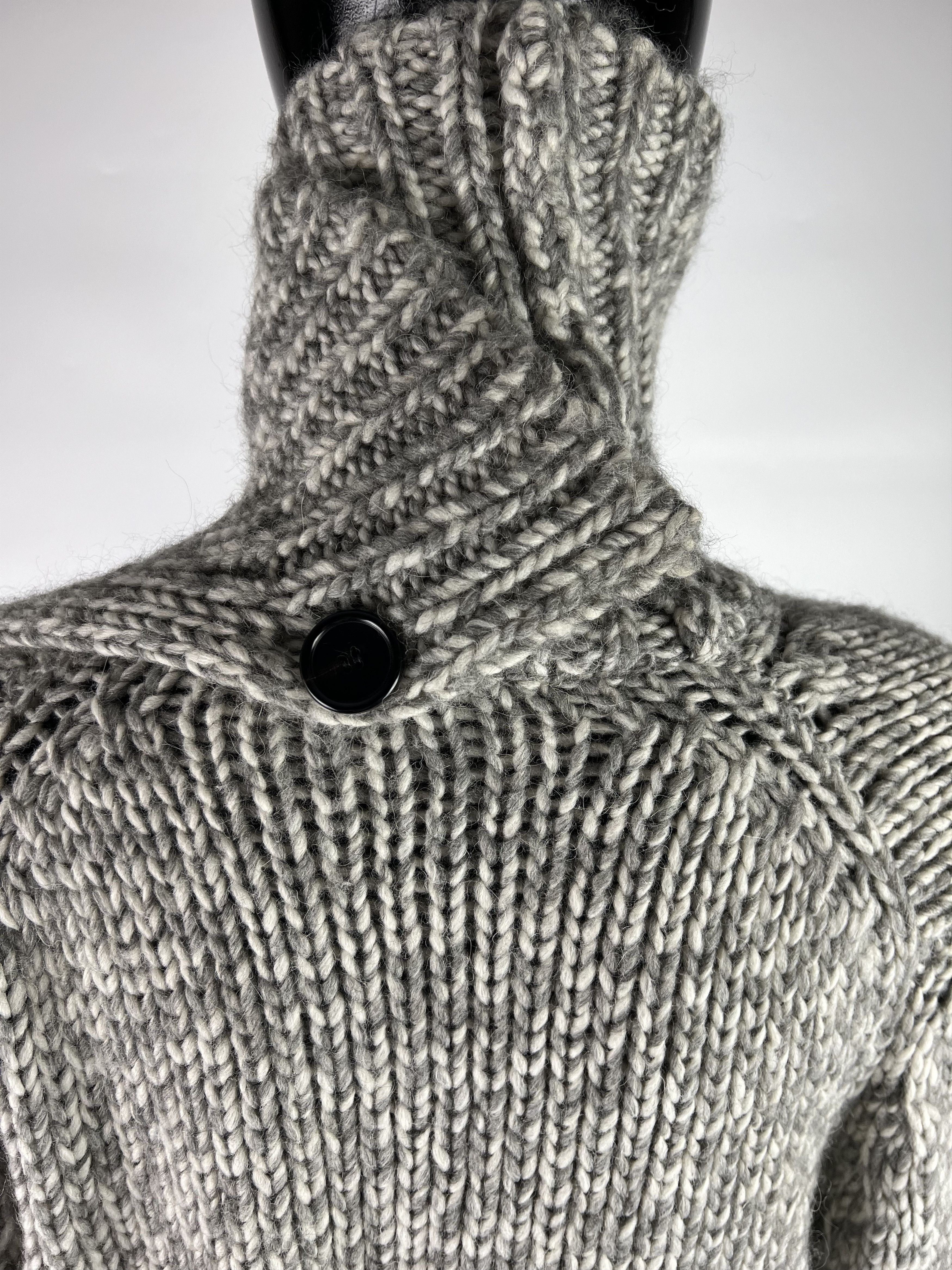 Ann Demeulemeester Wool Alpaca Asymmetrical Cardigan Size 38