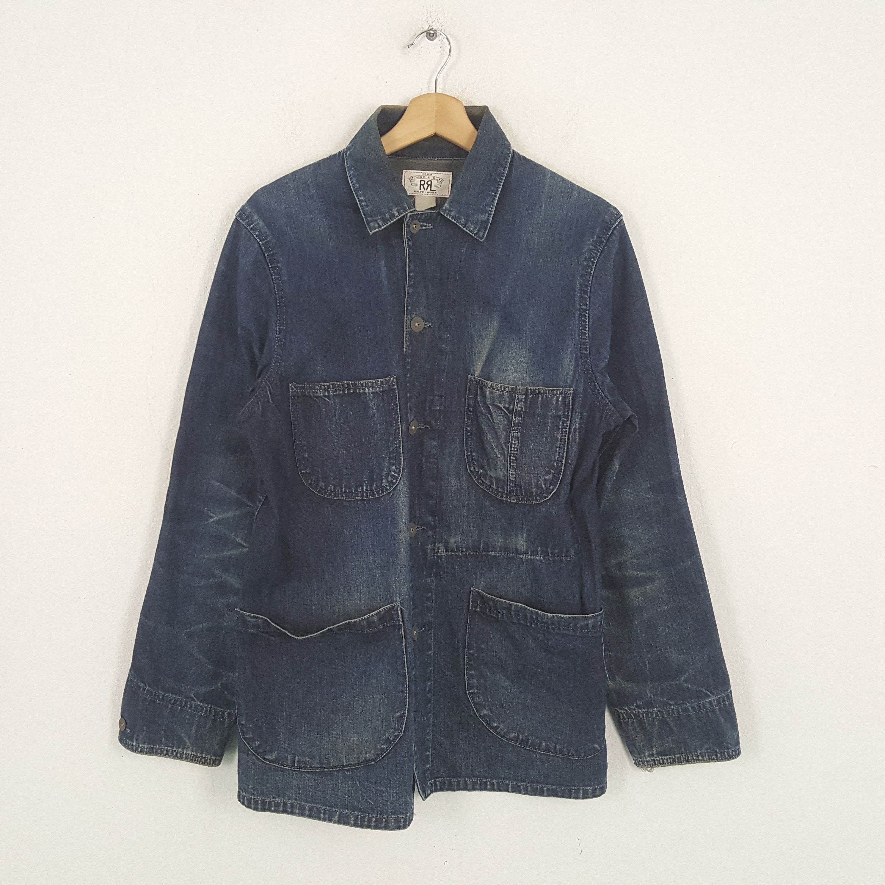 Polo Ralph Lauren Vintage RRL Ralph Lauren Rare Design Denim Jacket Size US S / EU 44-46 / 1 - 1 Thumbnail