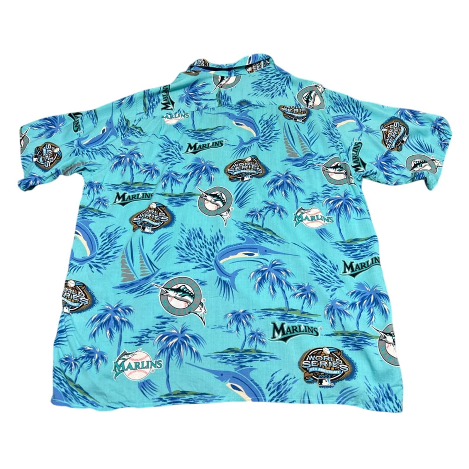 Reyn Spooner Vintage Reyn Spooner Shirt Florida Marlins Hawaiian 2003 Size US L / EU 52-54 / 3 - 3 Thumbnail