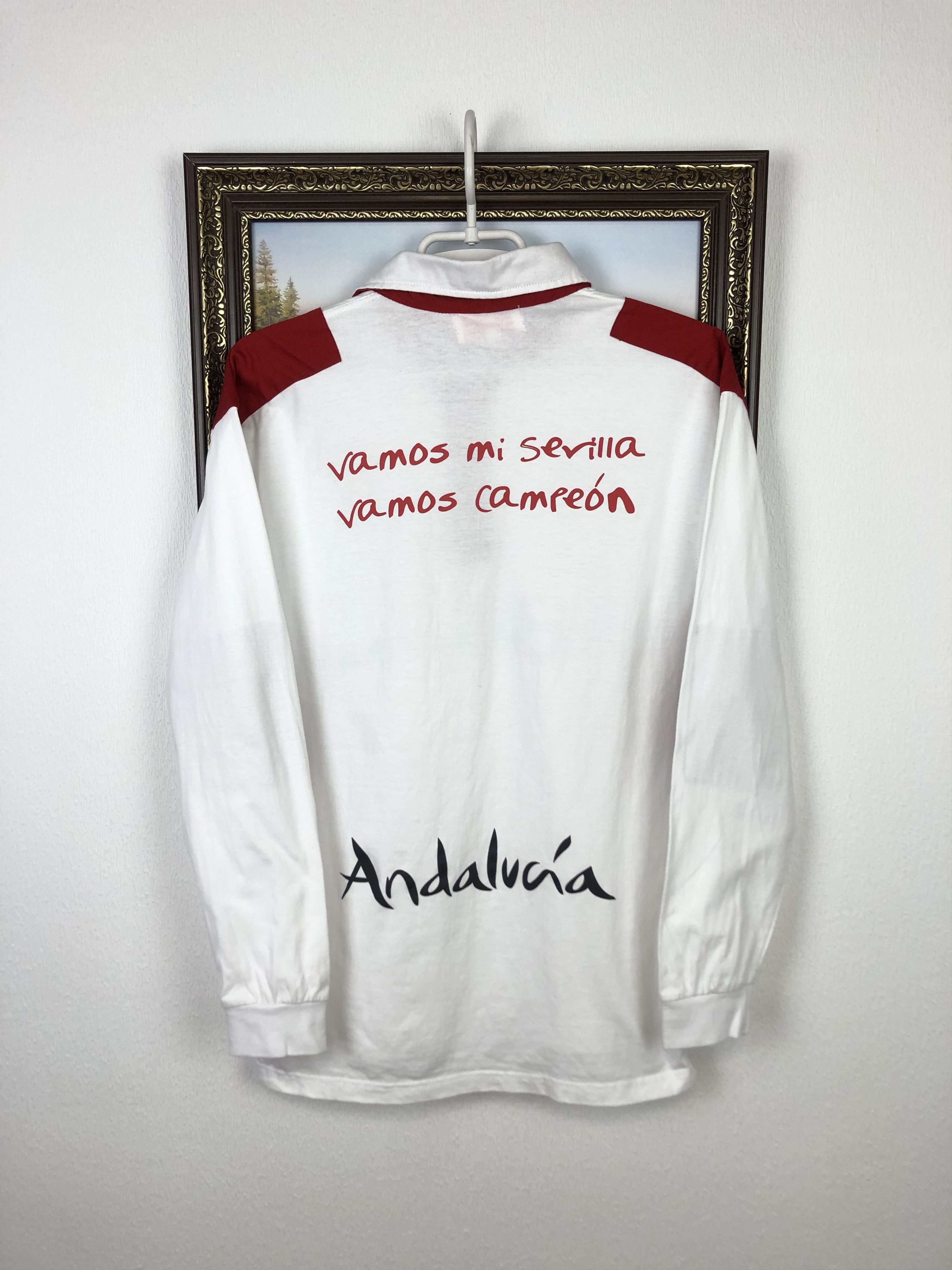 Vintage Official Vintage Sevilla Polo Football Shirt Long Sleeve Tee Size US S / EU 44-46 / 1 - 8 Thumbnail