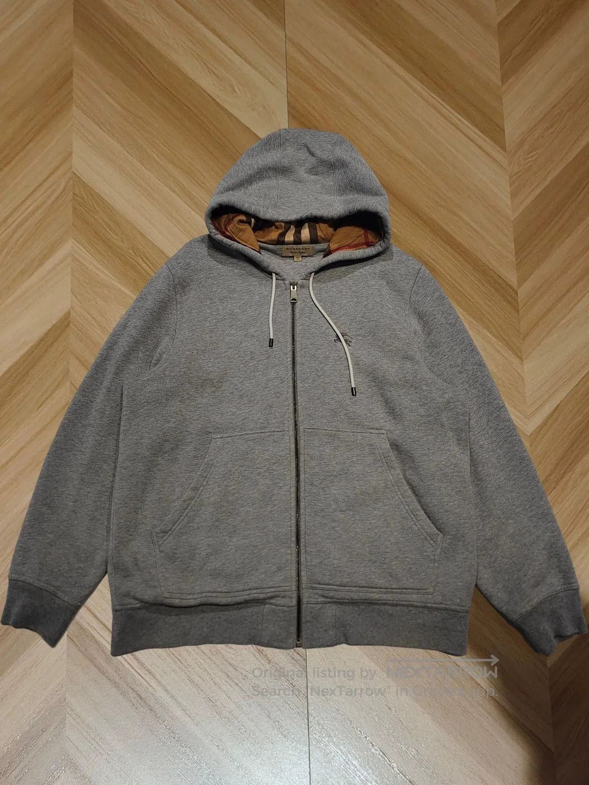 burberry embroidered hooded jacket for men.