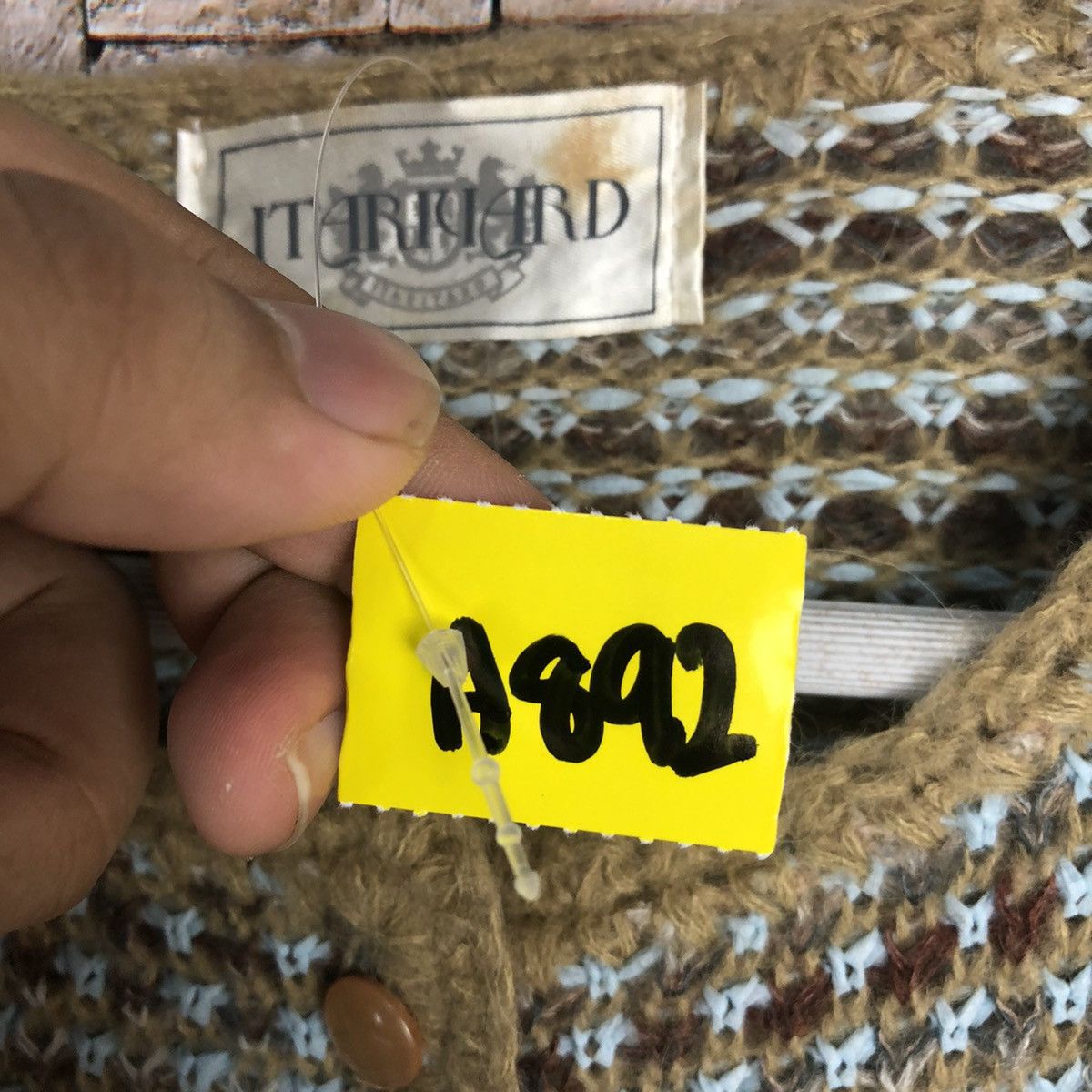Vintage Ithuaid Brown Patterned Cardigans #A892 Size S / US 4 / IT 40 - 10 Thumbnail