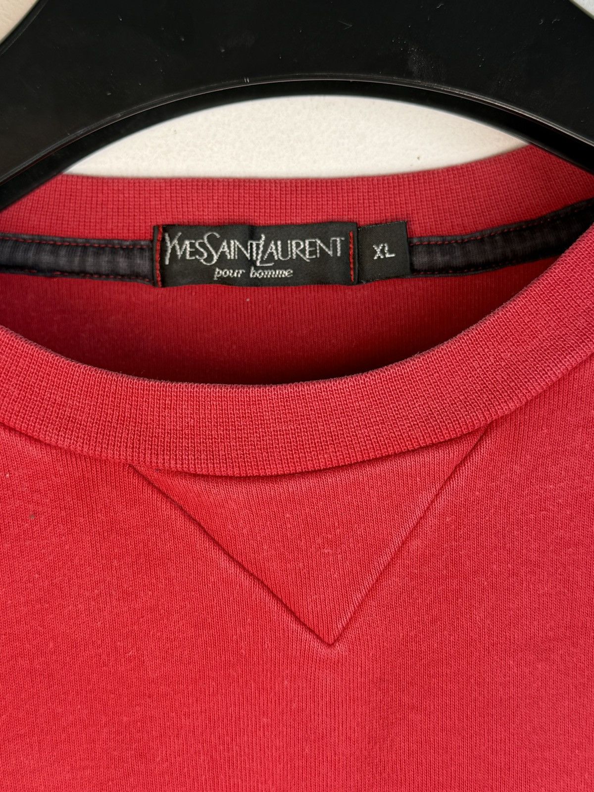 Yves Saint Laurent 90s YSL Sweatshirt Red Size US XL / EU 56 / 4 - 4 Thumbnail
