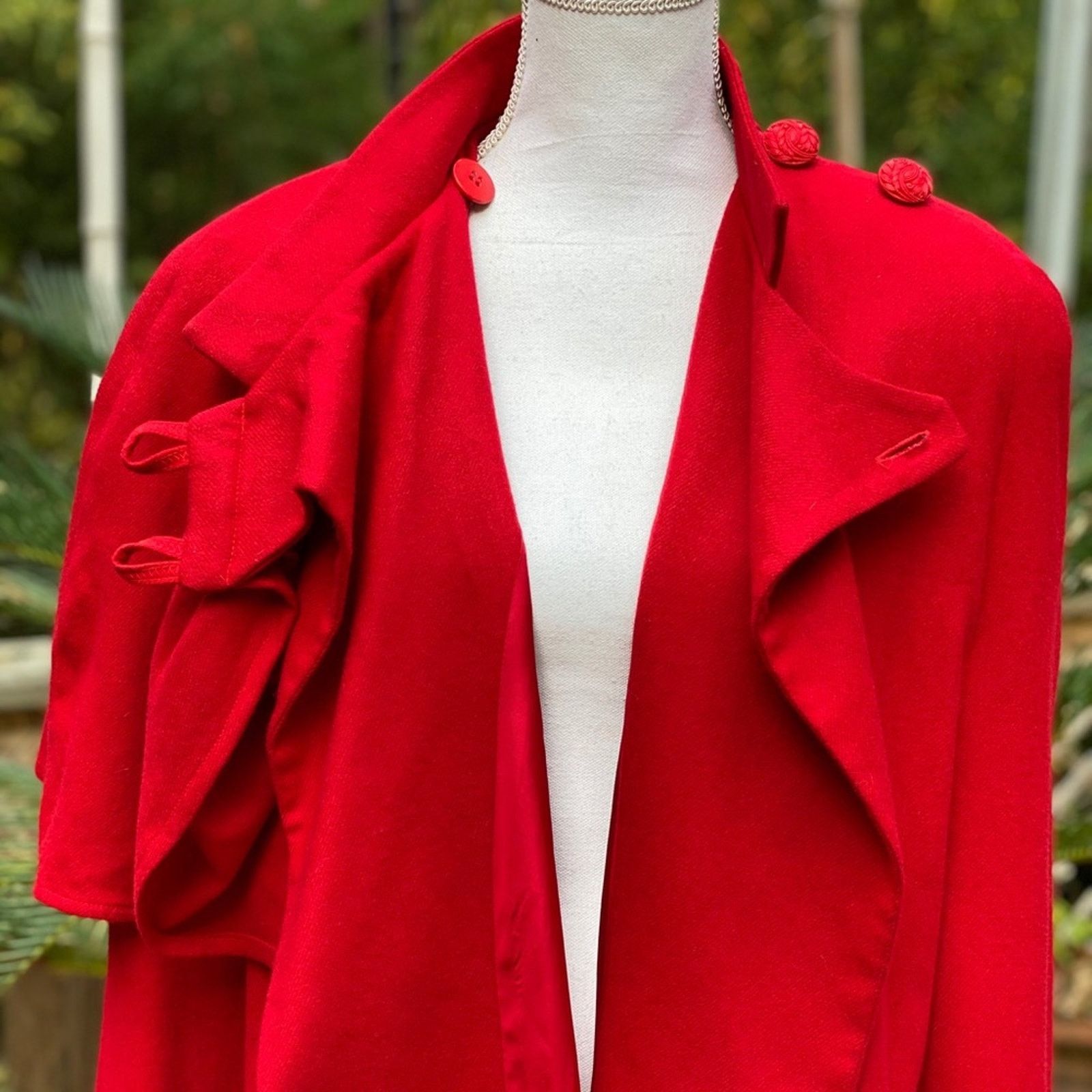 Vintage Merino Wool Cape Sz S Size S / US 4 / IT 40 - 8 Thumbnail