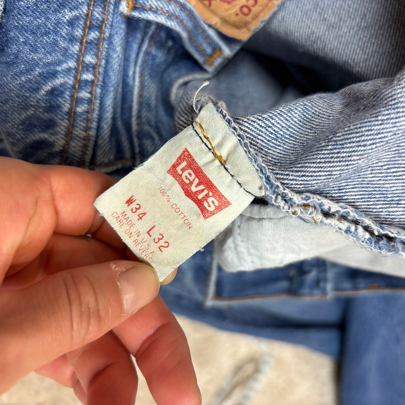 Levi's × Vintage Vintage 80s Levi's 501 Made in USA Jeans 34x32 (32x31) Size US 34 / EU 50 - 10 Thumbnail