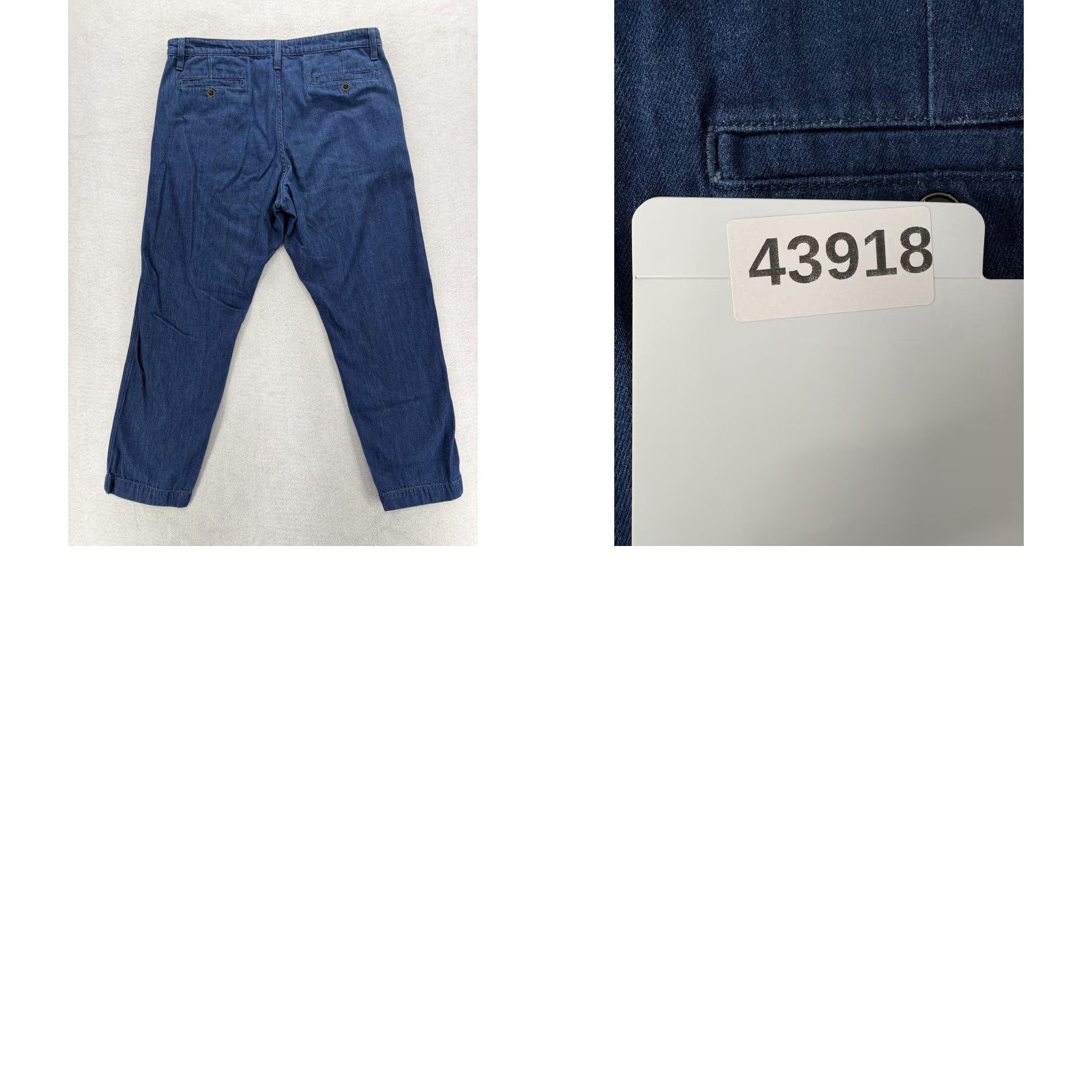 Bonobos Bonobos Pants Mens 35x30 Blue Denim Chino Cotton Hemp Casual Tapered Leg Size US 35 - 9 Thumbnail