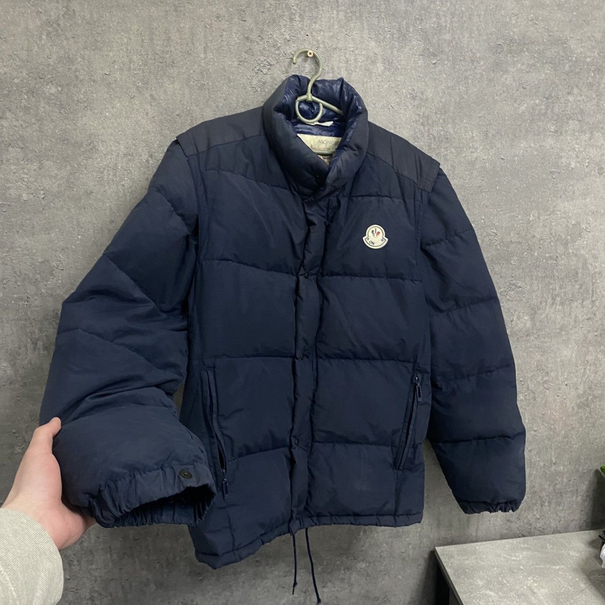 Moncler Vintage 80s Moncler Grenoble Puffer / Vest Jacket 2in1 Size US L / EU 52-54 / 3 - 4 Thumbnail