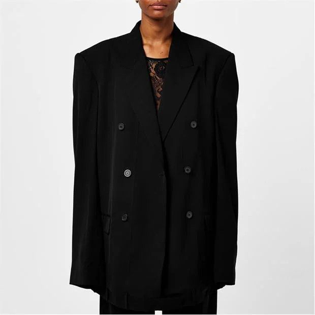 Balenciaga o1g2r1mq0924 Blazers in Black Size S / US 4 / IT 40 - 6 Thumbnail