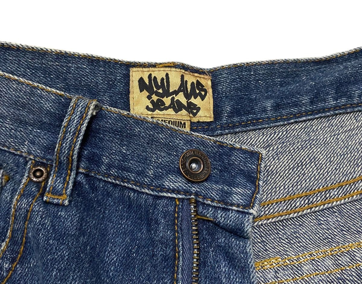 Designer × Japanese Brand × Vintage Rare Design Vintage Nylaus Flared Distressed Jeans 2000s Size US 30 / EU 46 - 7 Thumbnail
