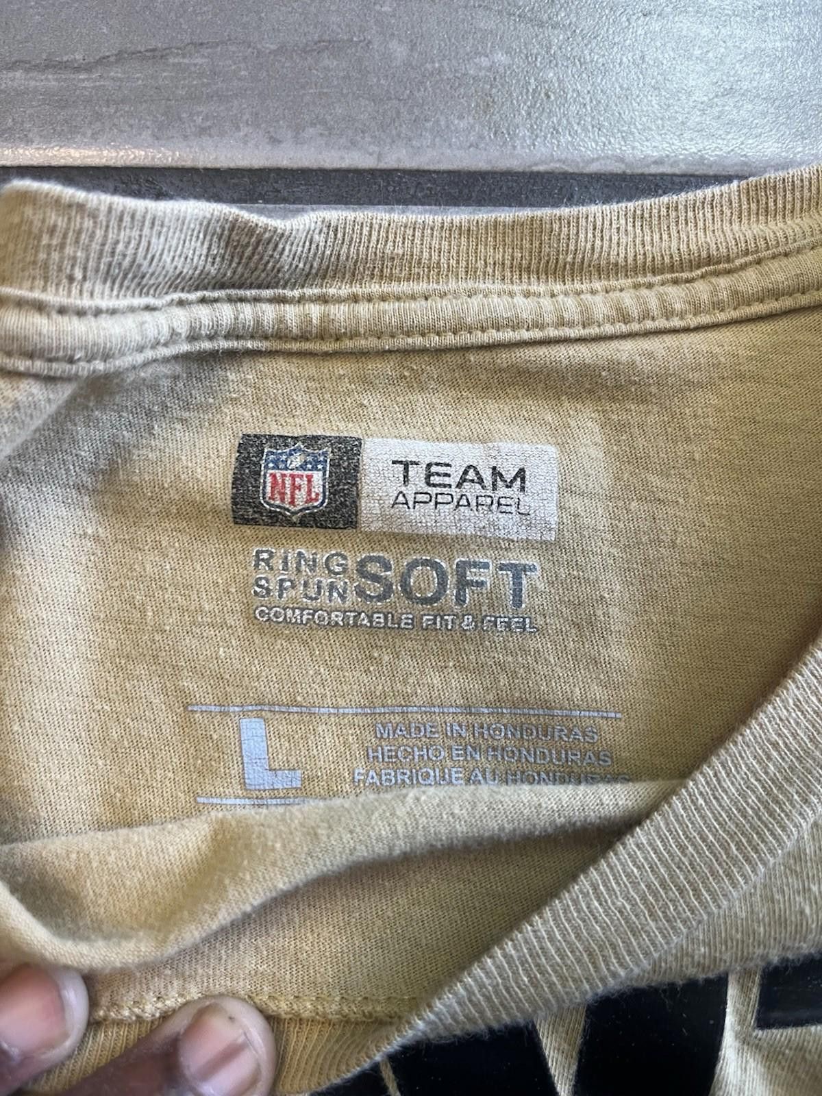 Other New Orleans Saints Shirt Mens Large Tan NFL Football Team Size ONE SIZE - 2 Thumbnail