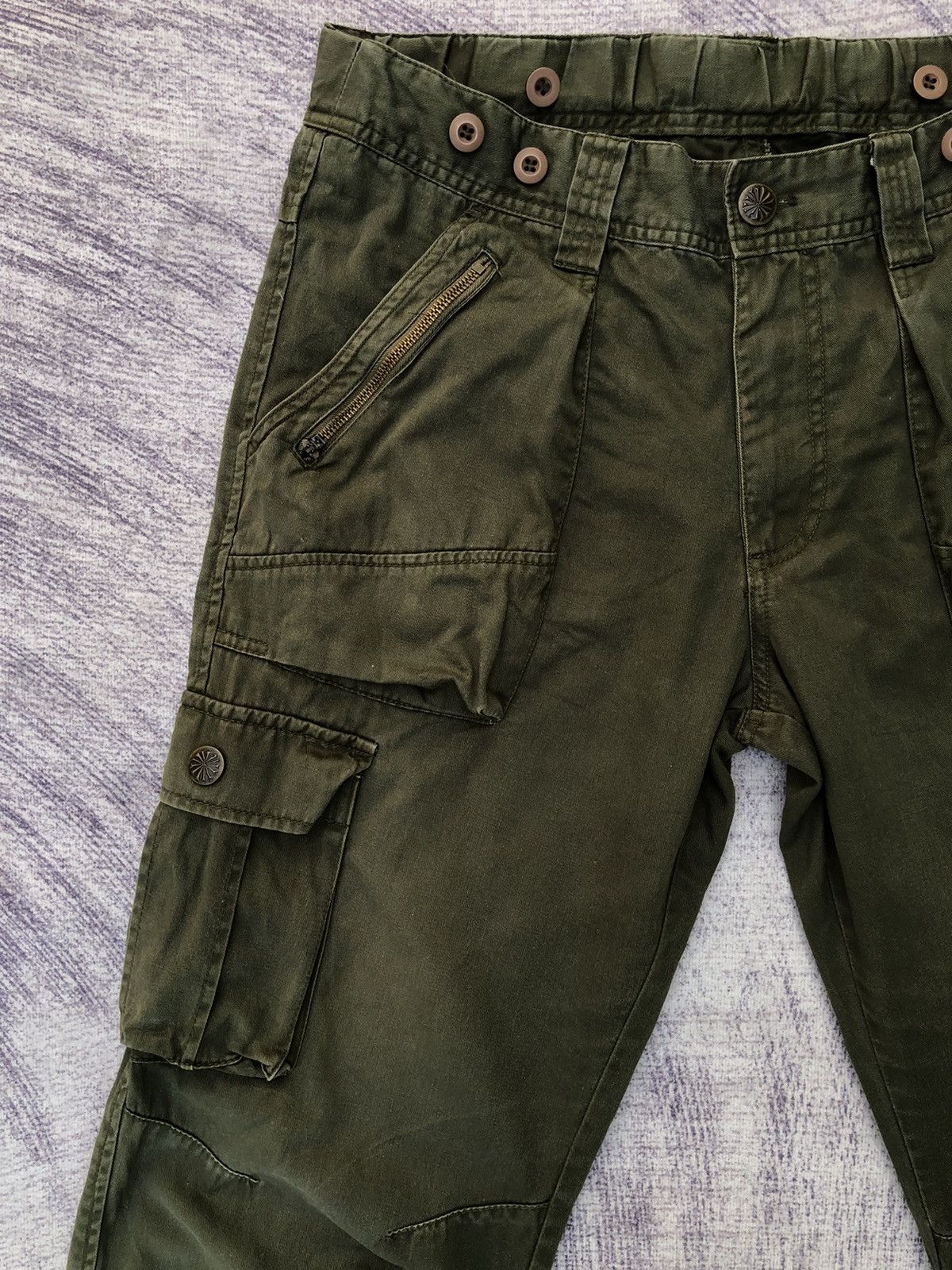Vintage Green 🇯🇵 Multi-Pocket Tactical Cargo Pants 8 Pocket Size US 32 / EU 48 - 6 Thumbnail