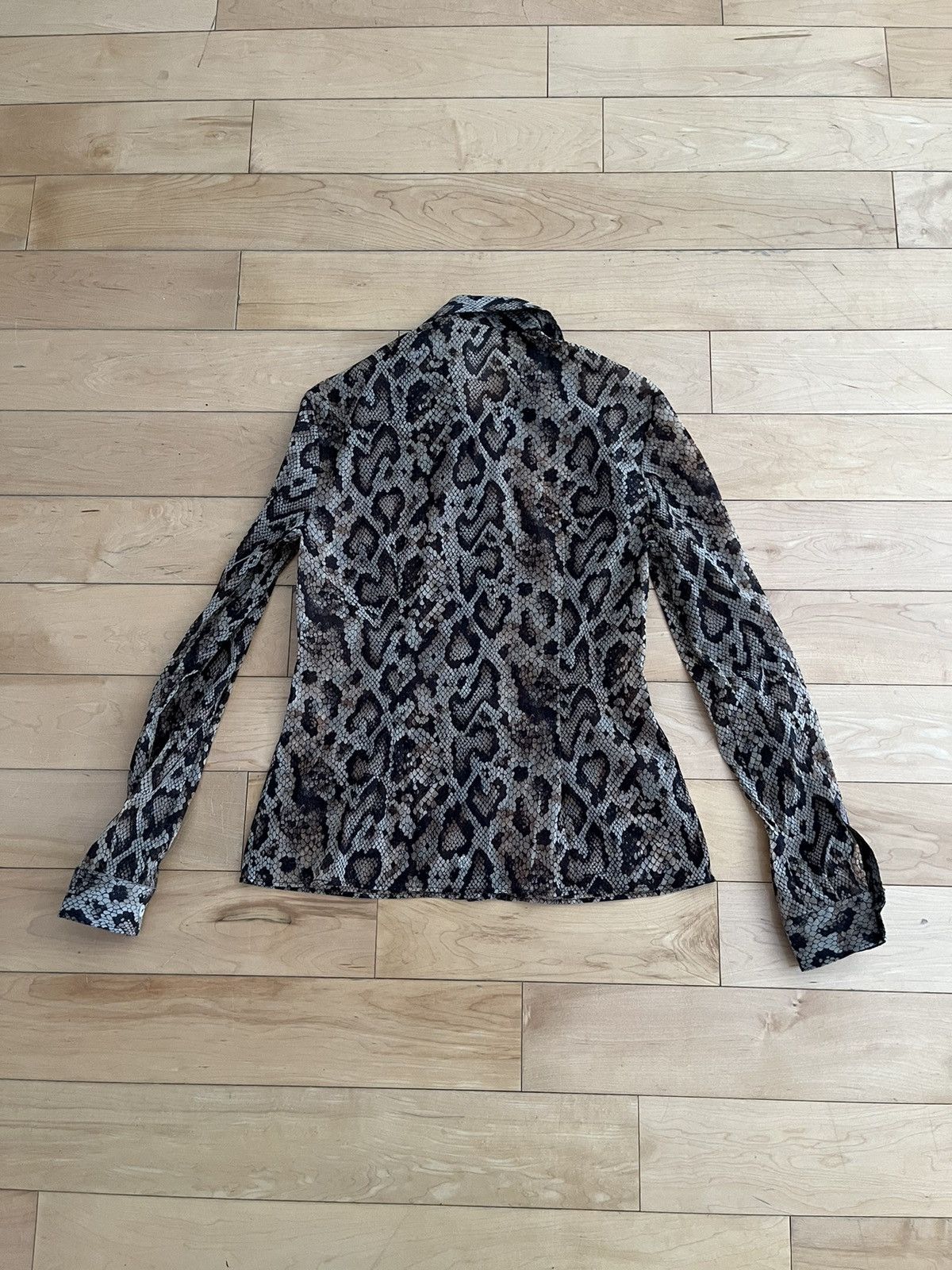 Dolce & Gabbana Dolce & Gabbana mesh Python Button up Shirt Size L / US 10 / IT 46 - 2 Thumbnail