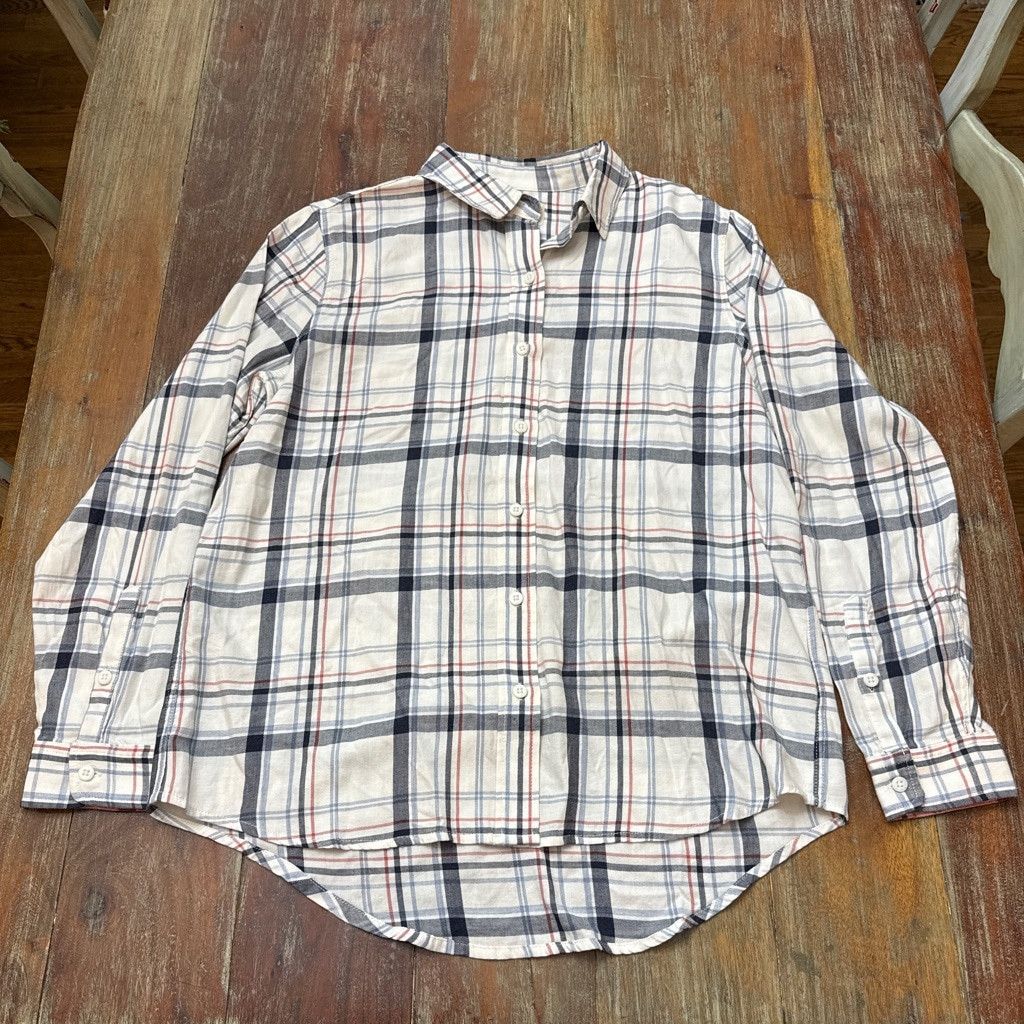 Marine Layer Marine Layer Plaid Button Down Large White Blue Red Size L / US 10 / IT 46 - 1 Thumbnail