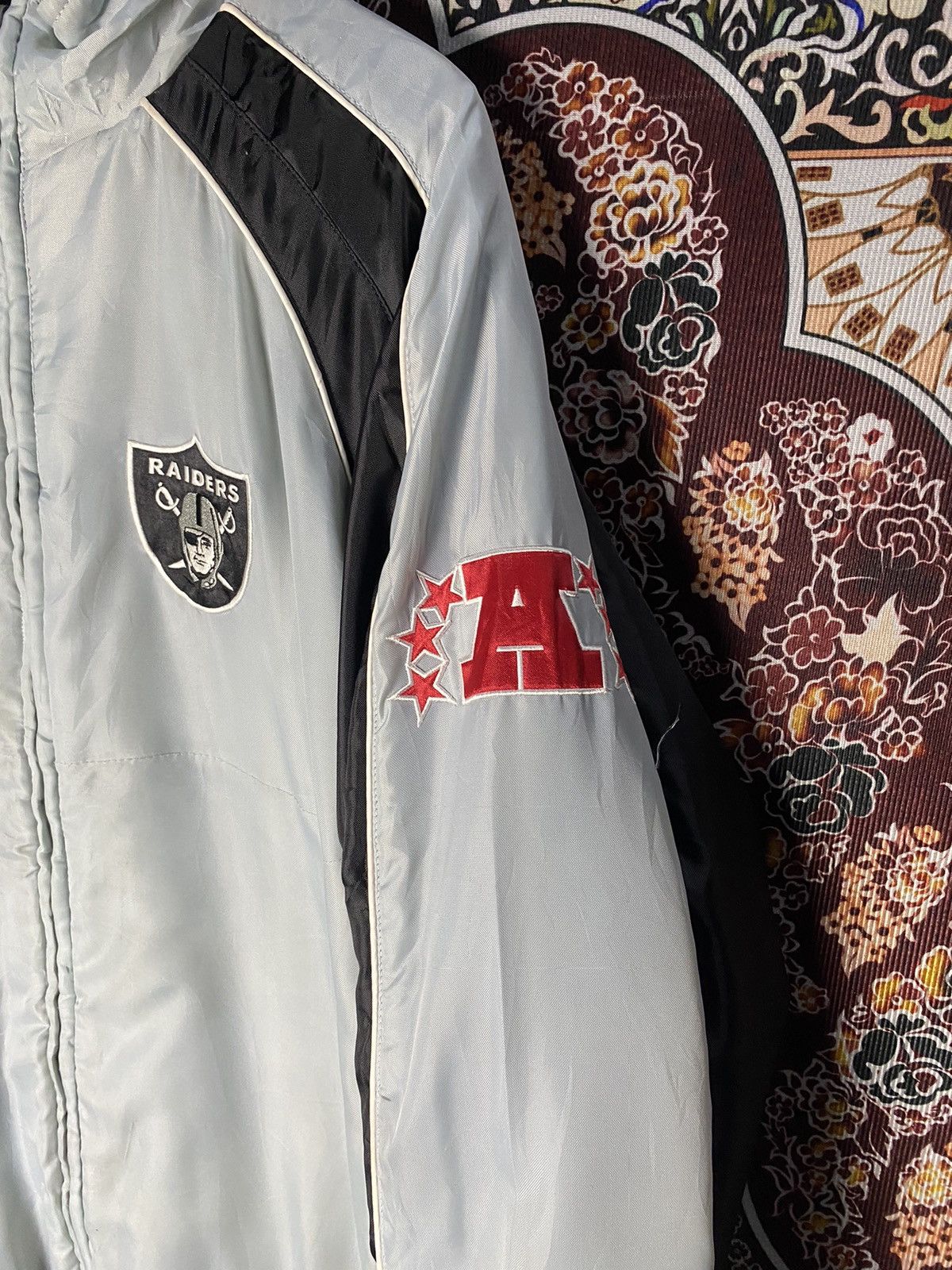 NFL Vintage 90s NFL Oakland Raiders Reversible Jacket Size US XXL / EU 58 / 5 - 4 Thumbnail