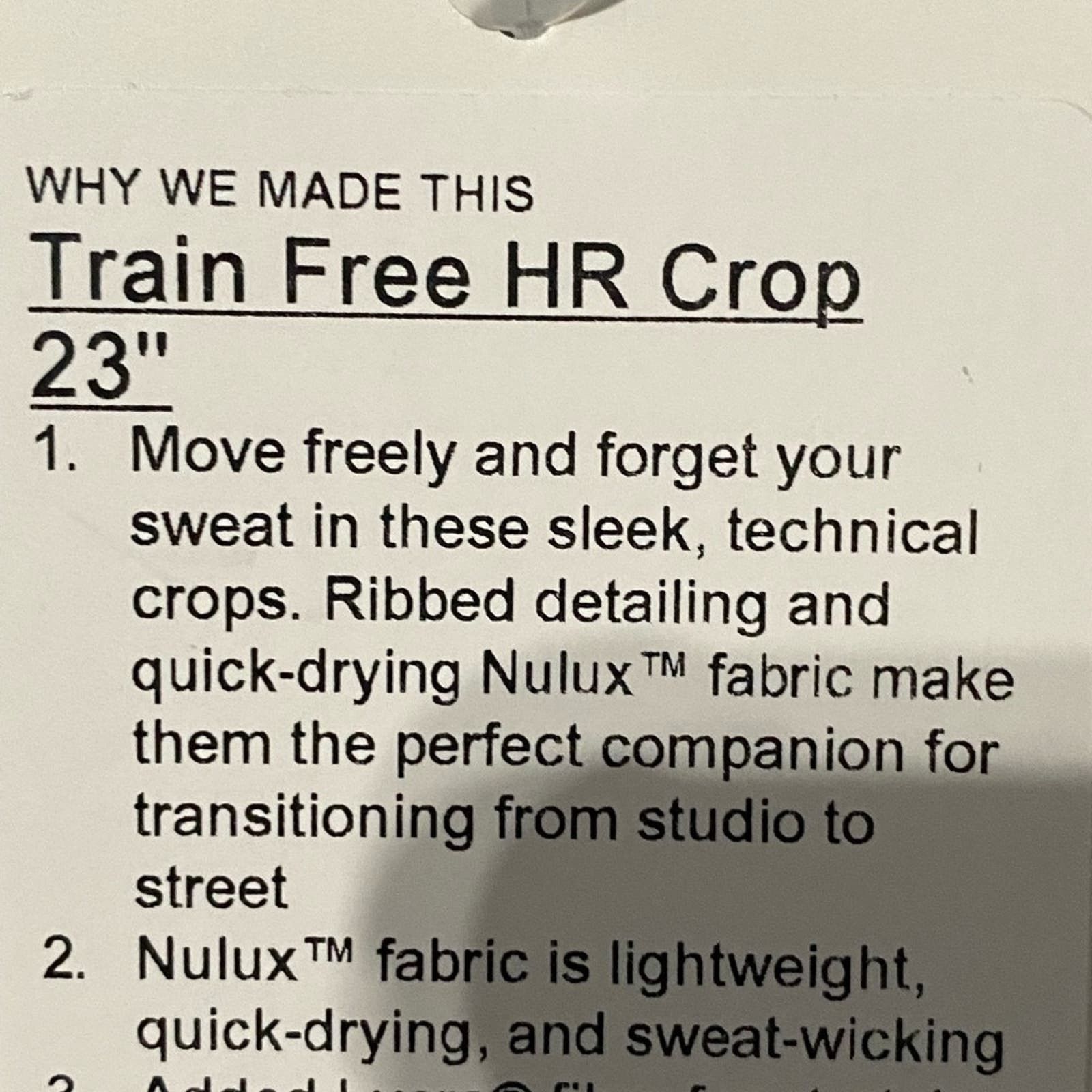 Lululemon Lululemon train free hr crop 23” Size 27" / US 4 / IT 40 - 10 Thumbnail
