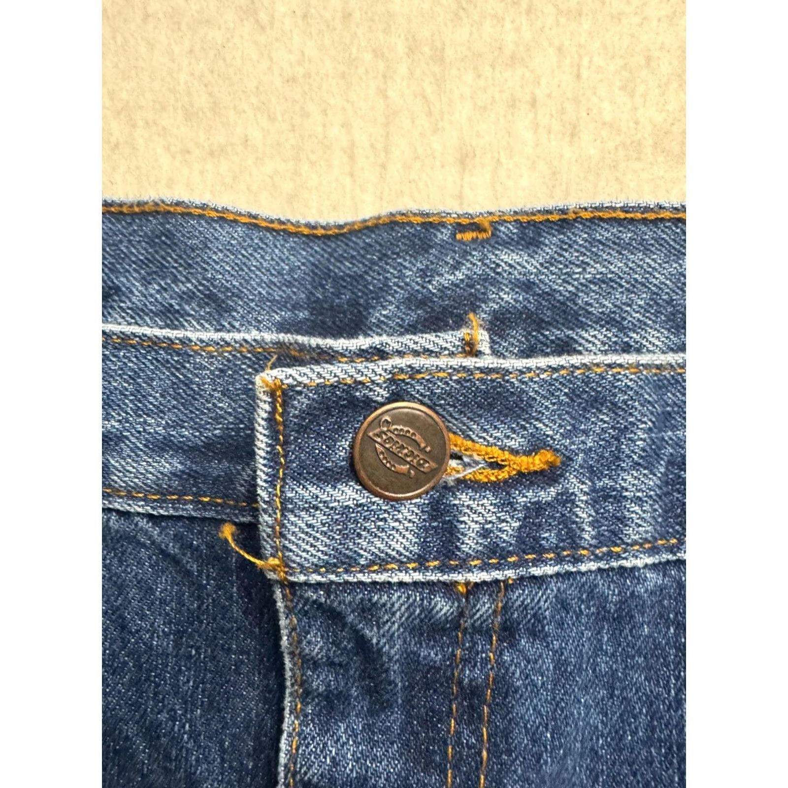 Dickies Dickies Blue Jeans Relaxed Straight 44x34 Cotton Denim Zip Button Mens Workwear Construction Mechanic 45x34 - Size 44/34 Size US 44 / EU 60 - 3 Thumbnail