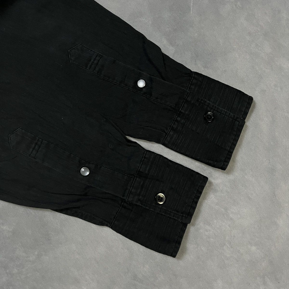 Tornado Mart TORNADO MART TEXTURED SHIRT STRIPED COLLAR DESIGNER Y2K Size US M / EU 48-50 / 2 - 7 Thumbnail