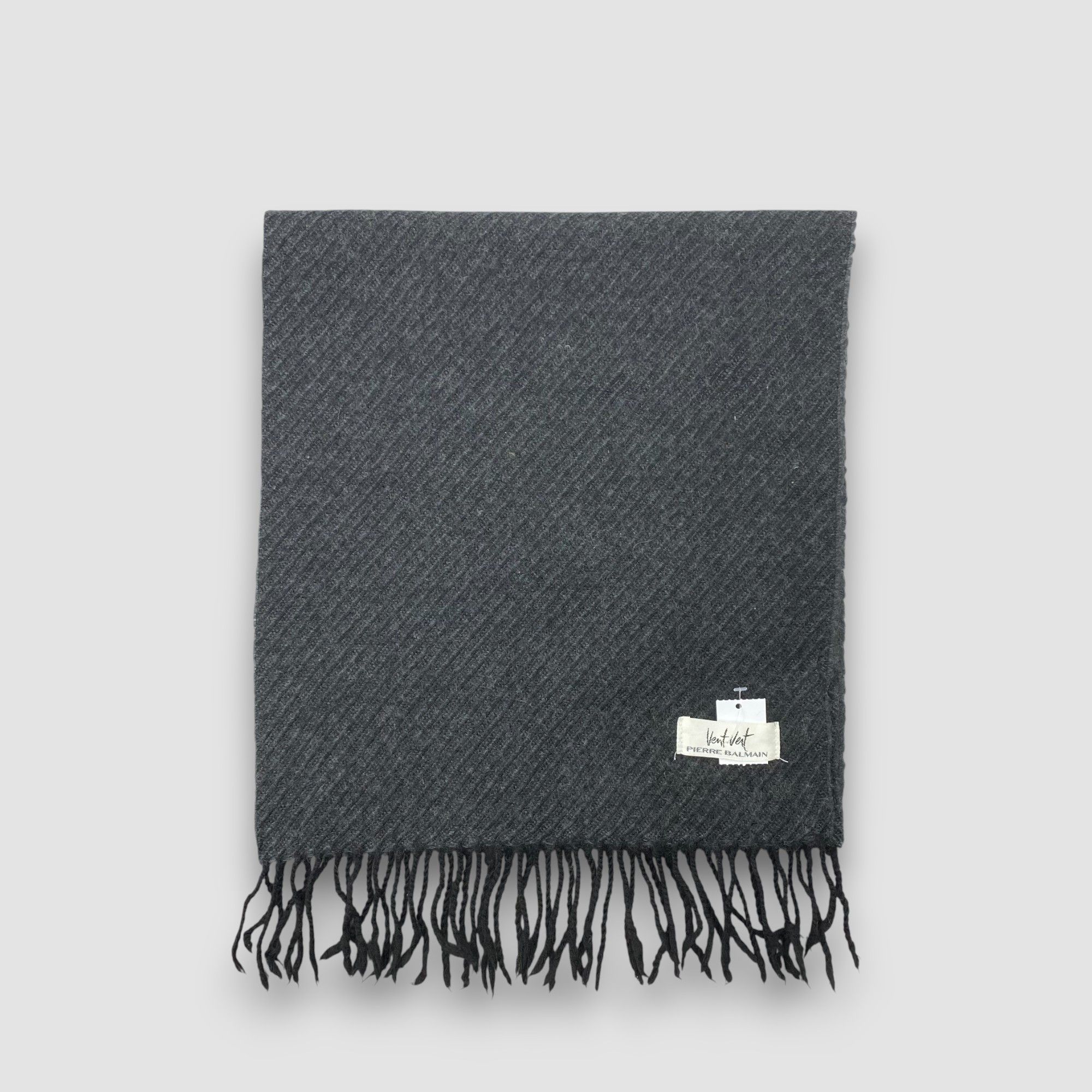 Japanese Brand Vintage Pierre Balmain Scarf Muffler Wool Winter Scarves Size ONE SIZE - 2 Thumbnail