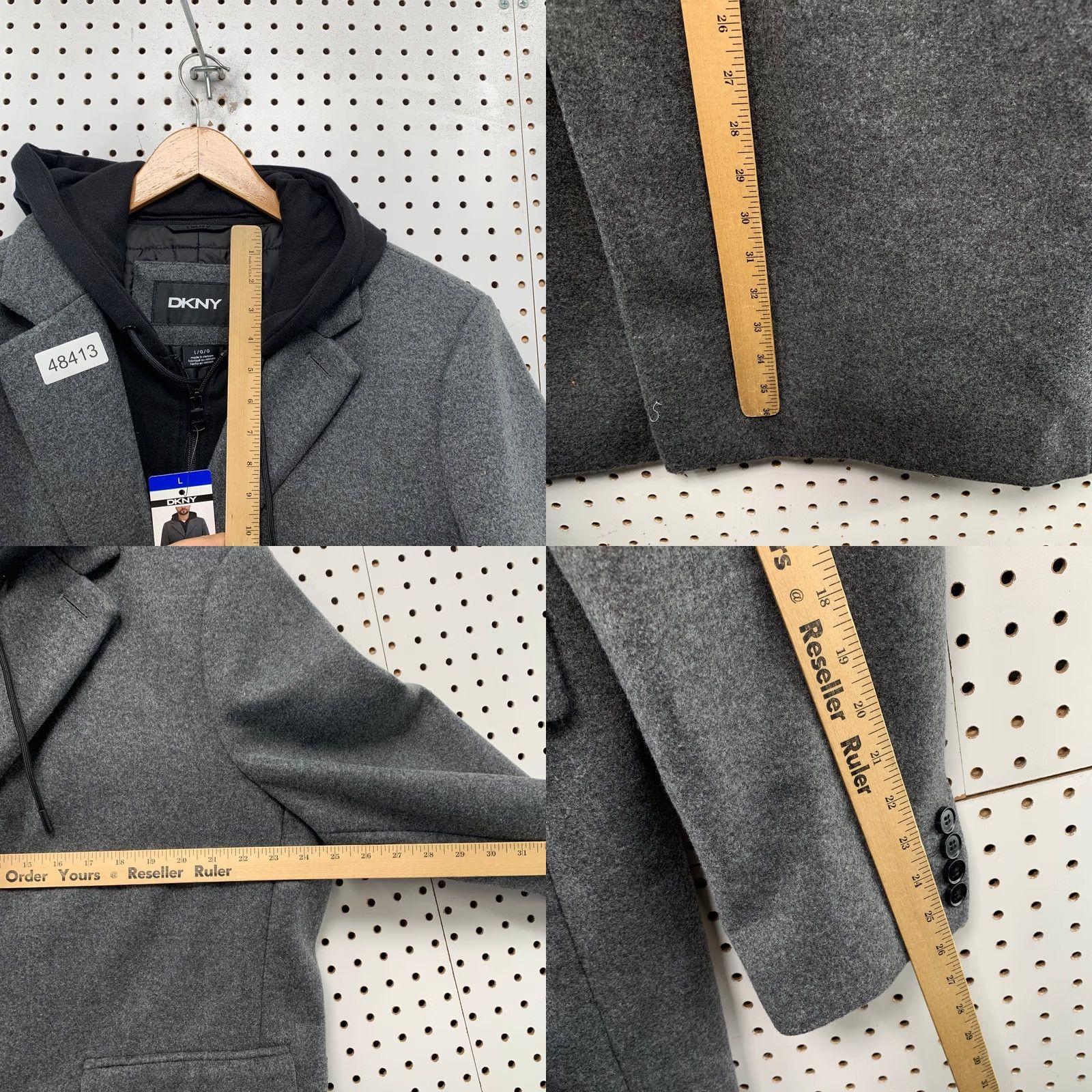 DKNY DKNY Coat Mens L Grey Faux Wool Removable Hooded Liner NWT Coat Mens L Grey Faux Wool Hooded Liner NWT Size US L / EU 52-54 / 3 - 10 Thumbnail