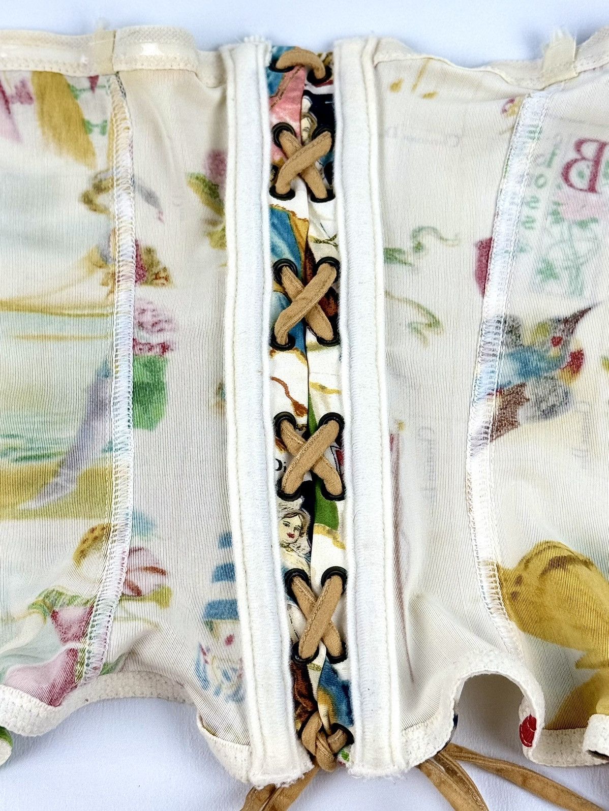 Dior Dior - John Galliano - SS/02 - Stamp Print - Bustier Corset Size XS / US 0-2 / IT 36-38 - 18 Thumbnail