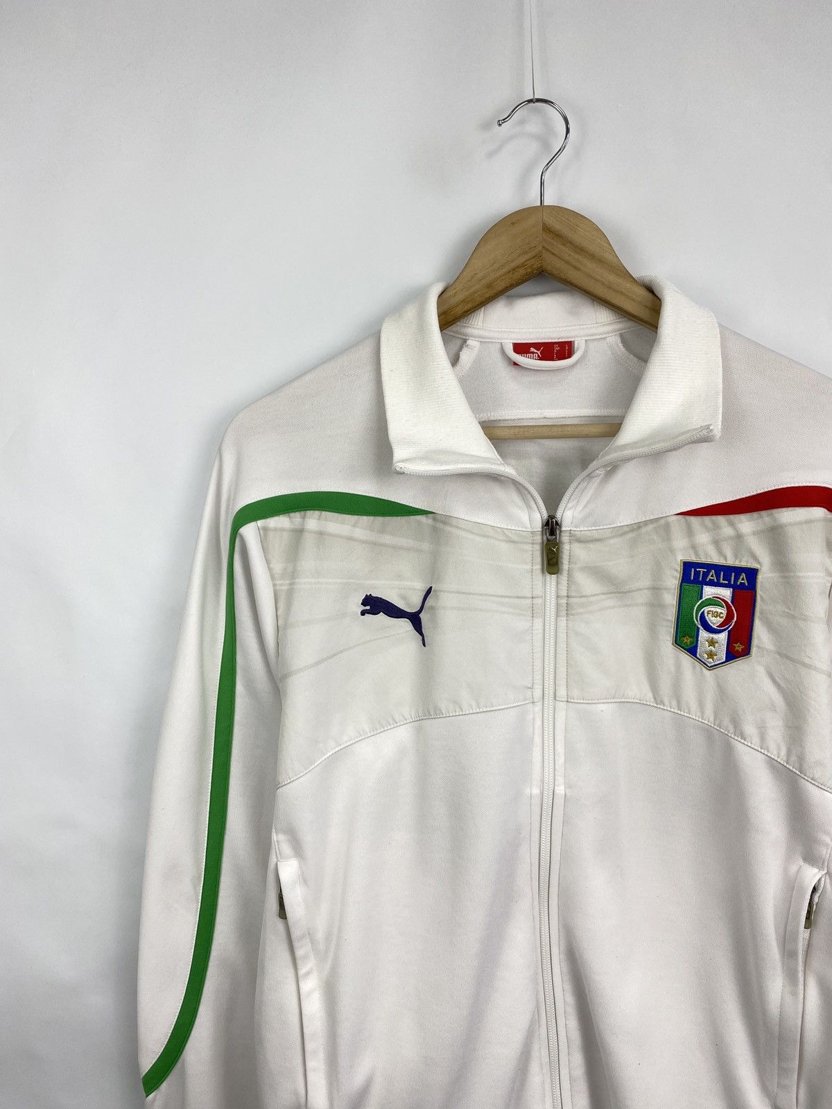 Puma 🇮🇹 Vintage Y2K Puma Italy Soccer Jersey Zip Hoodie Retro Rare Size US L / EU 52-54 / 3 - 3 Thumbnail