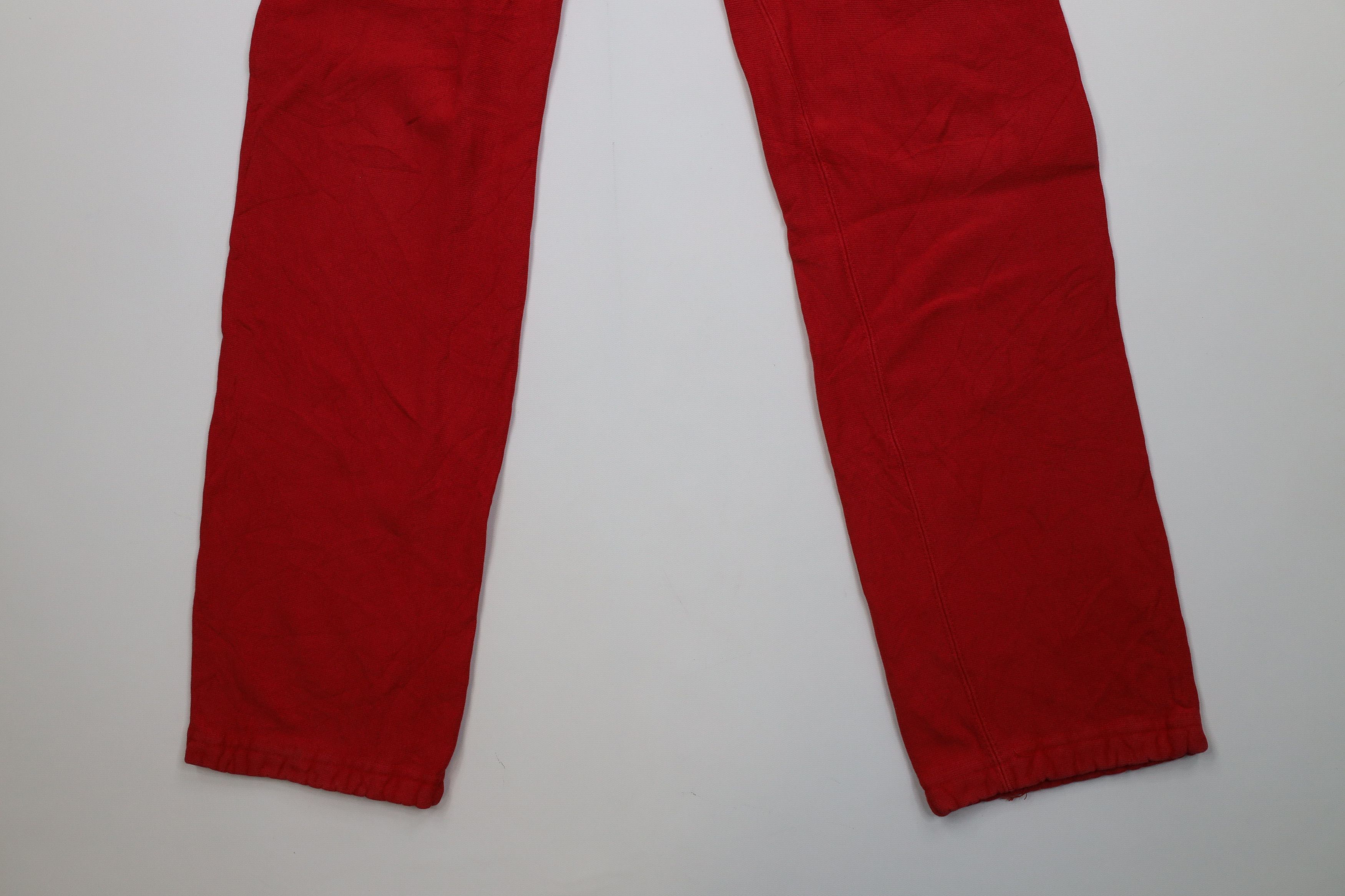 Champion Vintage 90s Champion Reverse Weave Gusset Sweatpants Red USA Size US 34 / EU 50 - 4 Thumbnail