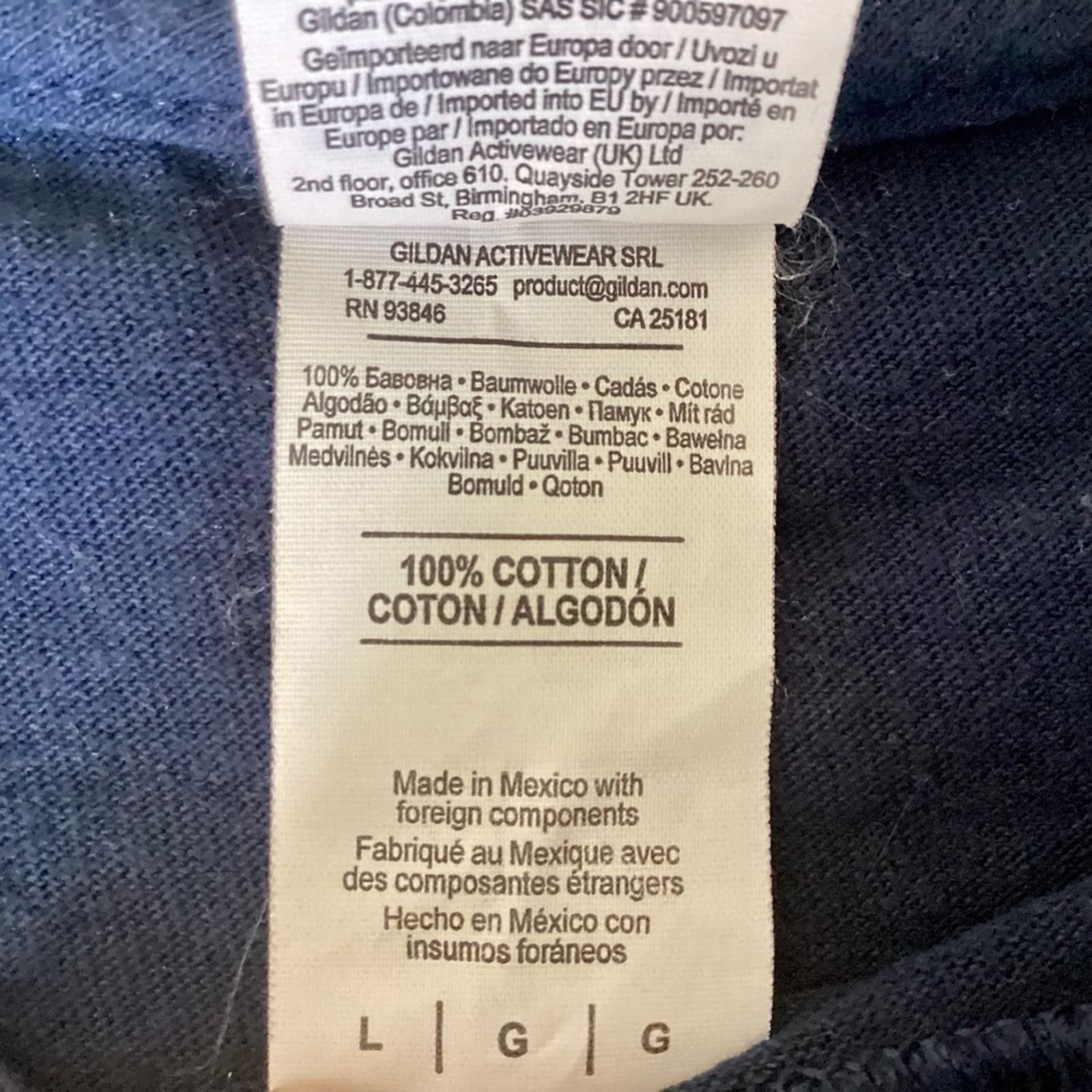 Gildan Gildan Navy Blue Tee Size US L / EU 52-54 / 3 - 3 Thumbnail