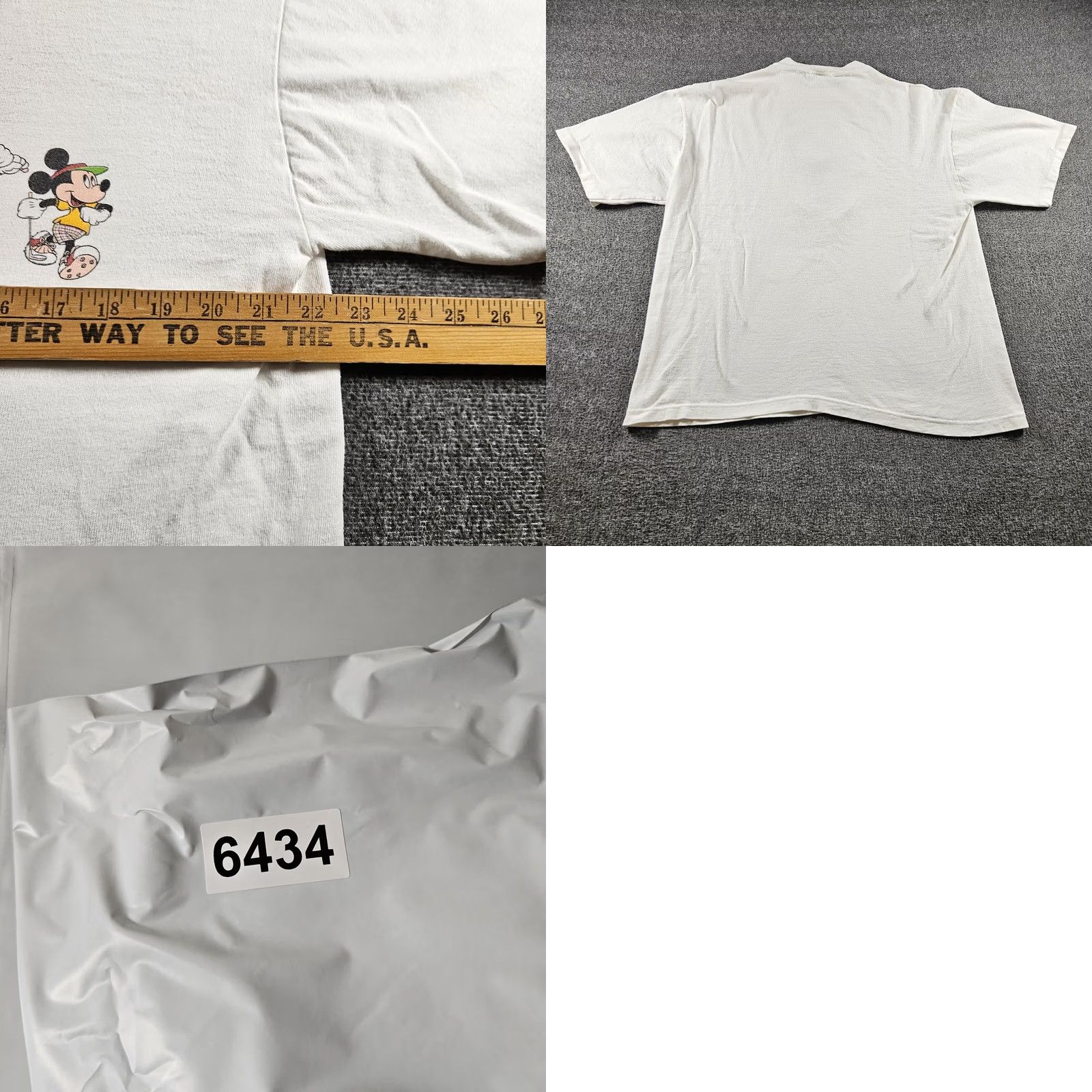 Disney VINTAGE Mickey Mouse Golf Classic Shirt Mens L White GENUS 90s Disney Graphics Mock Neck Short Sleeve Cotton Jersey Embroidered Fits Regular Men Size US L / EU 52-54 / 3 - 8 Thumbnail