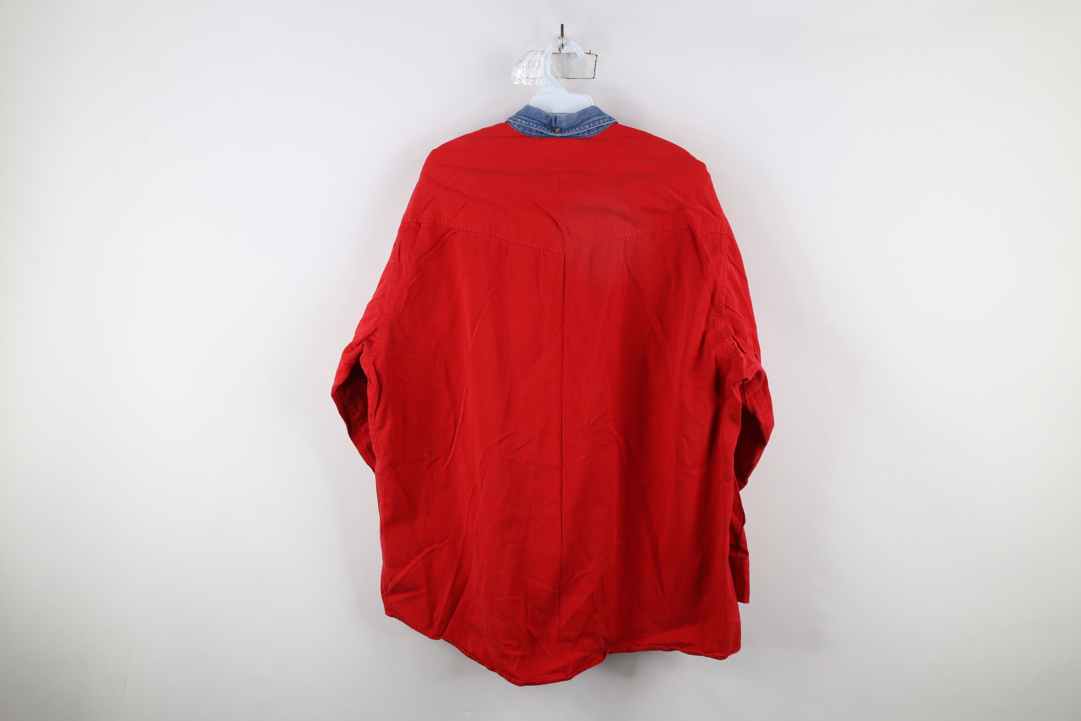 Vintage Vintage 90s Streetwear Collar Western Button Down Shirt Red Size US XXL / EU 58 / 5 - 12 Thumbnail