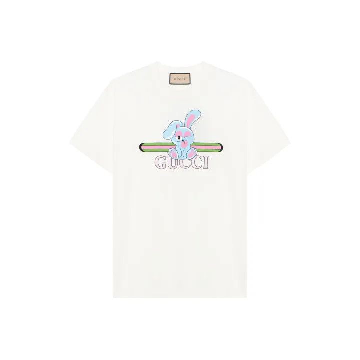 Gucci Bunny Print Short Sleeve T-Shirt