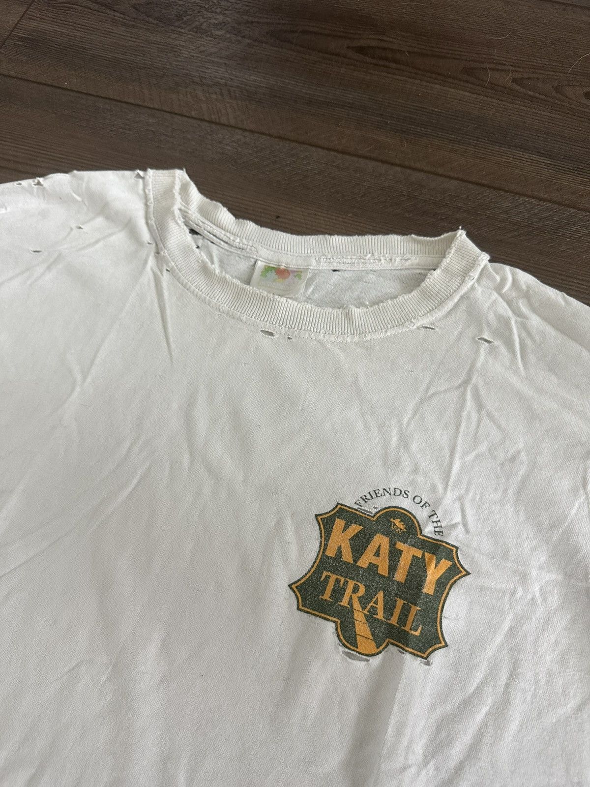 Vintage 90s Vintage Friends of the Katy Trail Distressed Tee Size US XL / EU 56 / 4 - 2 Thumbnail
