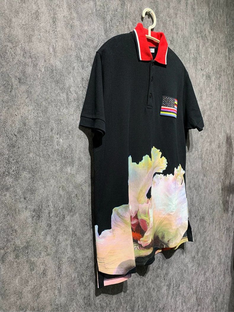 Givenchy Givenchy Floral Black Polo Shirt 2506-Nextarrow Size US XS / EU 42 / 0 - 4 Thumbnail